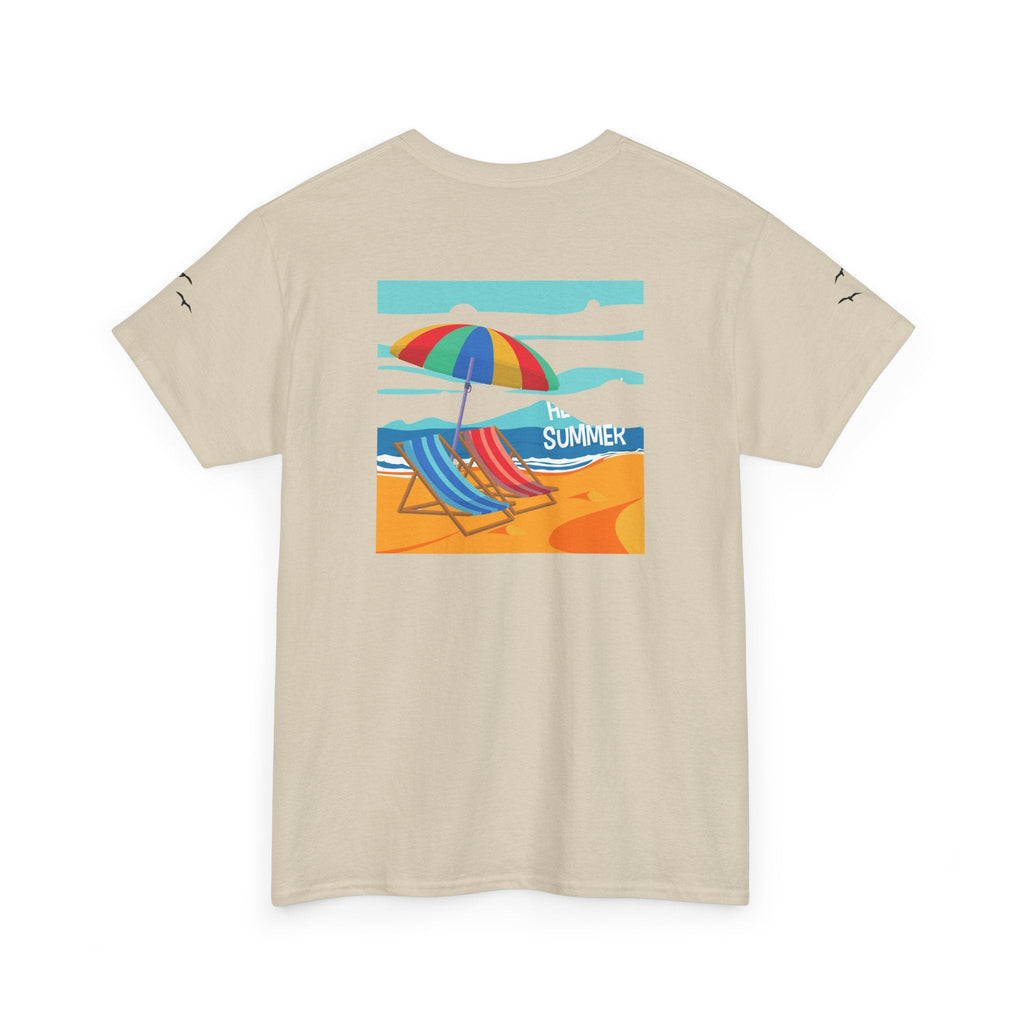 Fairfield Beach Unisex Heavy Cotton Tee, Comfortable Casual T-Shirt, Summer Vibe Shirt, Gifts for Beach Lovers, Relaxed Fit Tee - Etna Gift