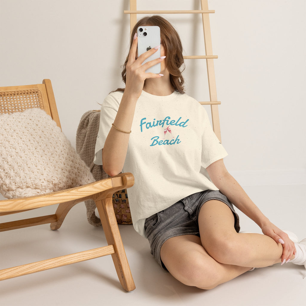 Fairfield Beach Unisex Heavy Cotton Tee, Comfortable Casual T-Shirt, Summer Vibe Shirt, Gifts for Beach Lovers, Relaxed Fit Tee - Etna Gift