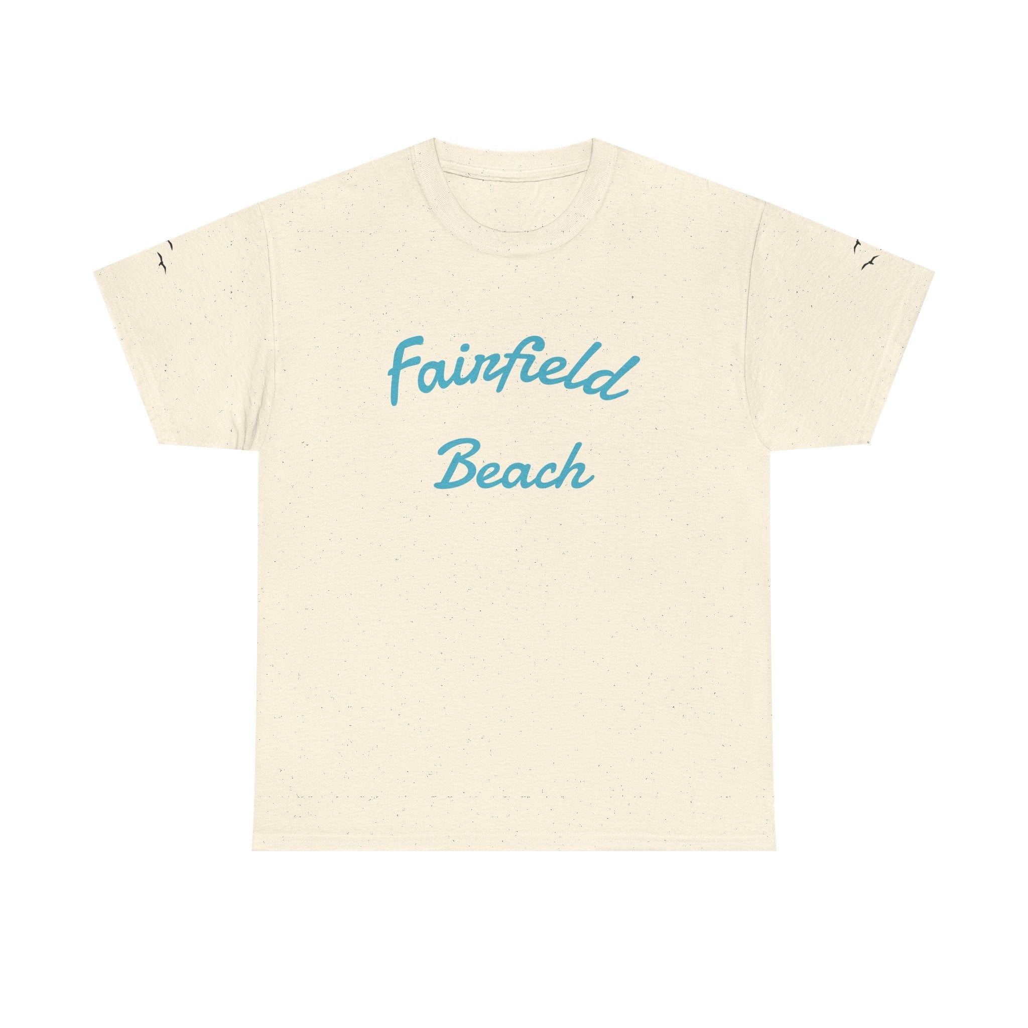 Fairfield Beach Unisex Heavy Cotton Tee, Comfortable Casual T-Shirt, Summer Vibe Shirt, Gifts for Beach Lovers, Relaxed Fit Tee - Etna Gift