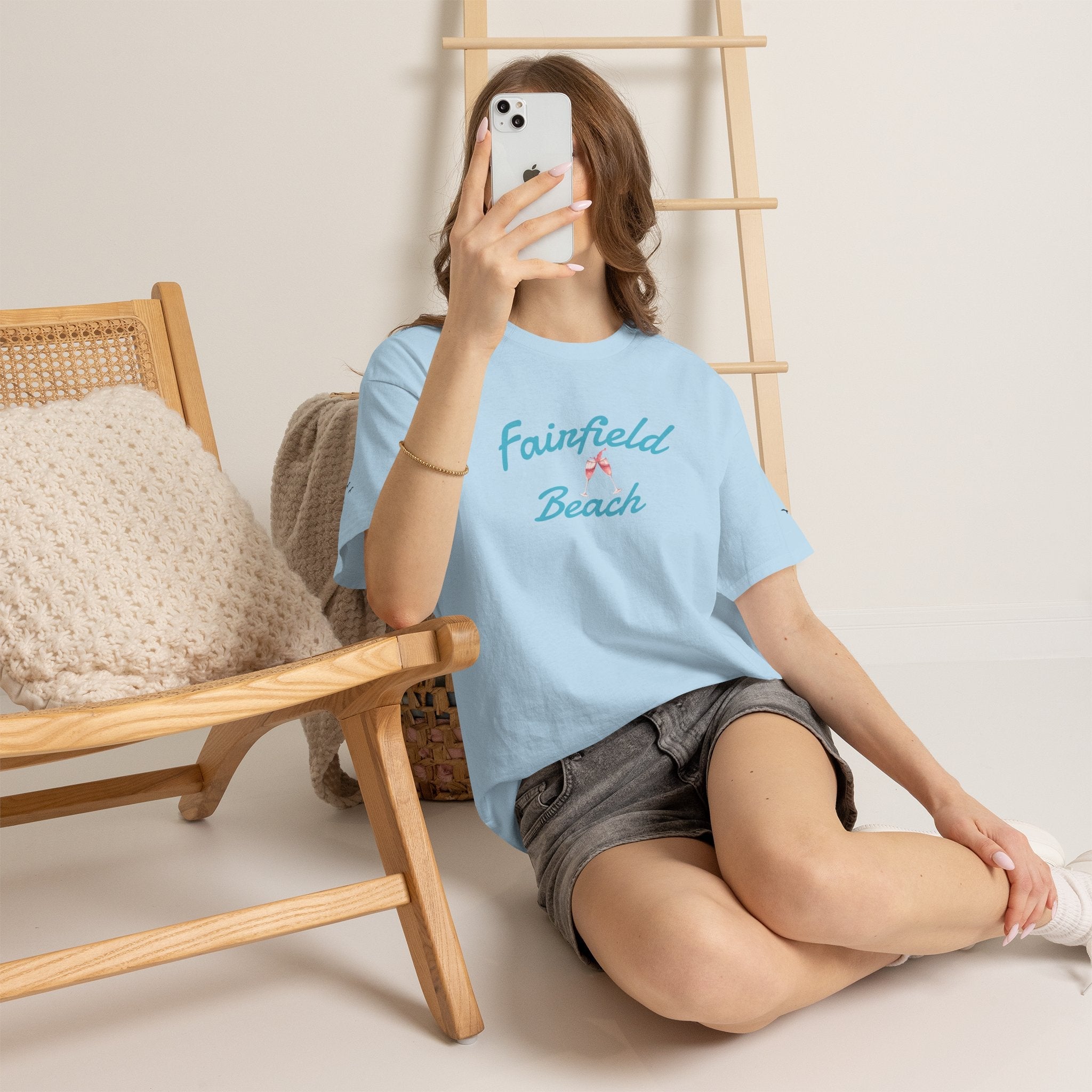 Fairfield Beach Unisex Heavy Cotton Tee, Comfortable Casual T-Shirt, Summer Vibe Shirt, Gifts for Beach Lovers, Relaxed Fit Tee - Etna Gift