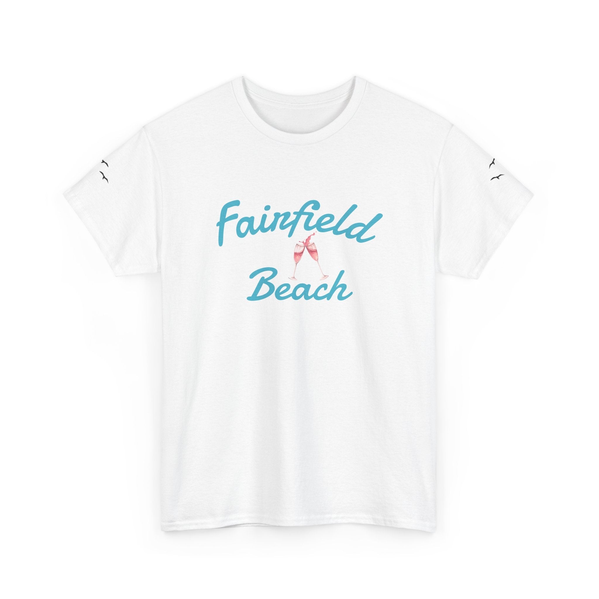 Fairfield Beach Unisex Heavy Cotton Tee, Comfortable Casual T-Shirt, Summer Vibe Shirt, Gifts for Beach Lovers, Relaxed Fit Tee - Etna Gift