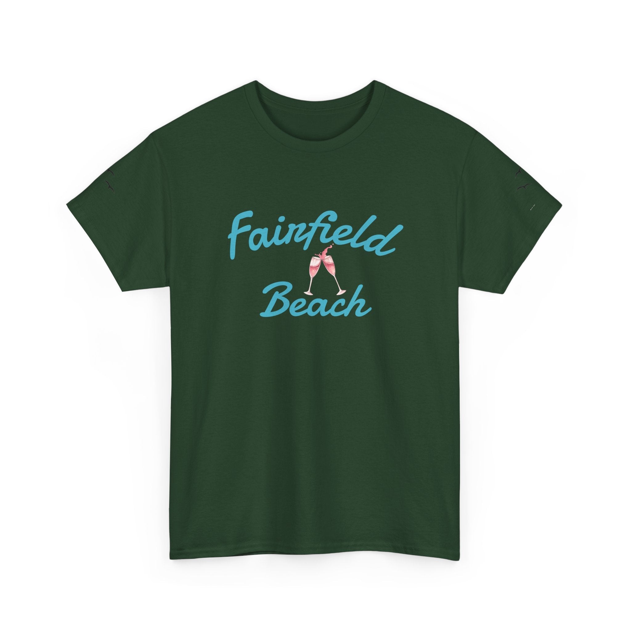 Fairfield Beach Unisex Heavy Cotton Tee, Comfortable Casual T-Shirt, Summer Vibe Shirt, Gifts for Beach Lovers, Relaxed Fit Tee - Etna Gift