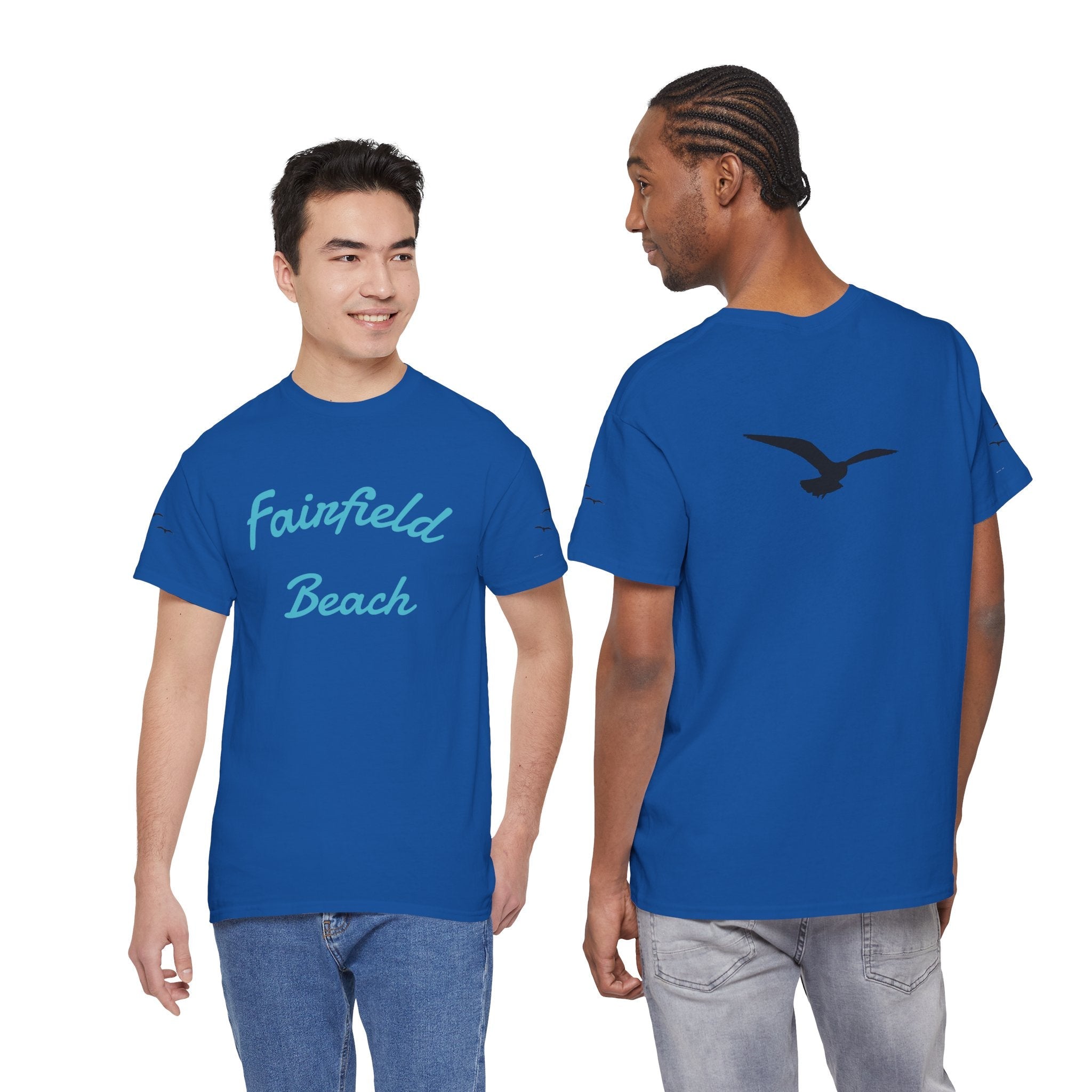 Fairfield Beach Unisex Heavy Cotton Tee, Comfortable Casual T-Shirt, Summer Vibe Shirt, Gifts for Beach Lovers, Relaxed Fit Tee - Etna Gift