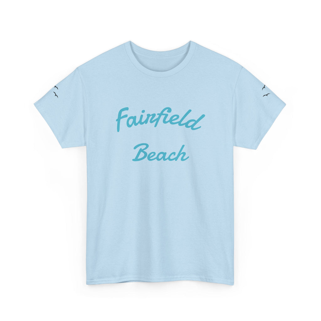 Fairfield Beach Unisex Heavy Cotton Tee, Comfortable Casual T-Shirt, Summer Vibe Shirt, Gifts for Beach Lovers, Relaxed Fit Tee - Etna Gift