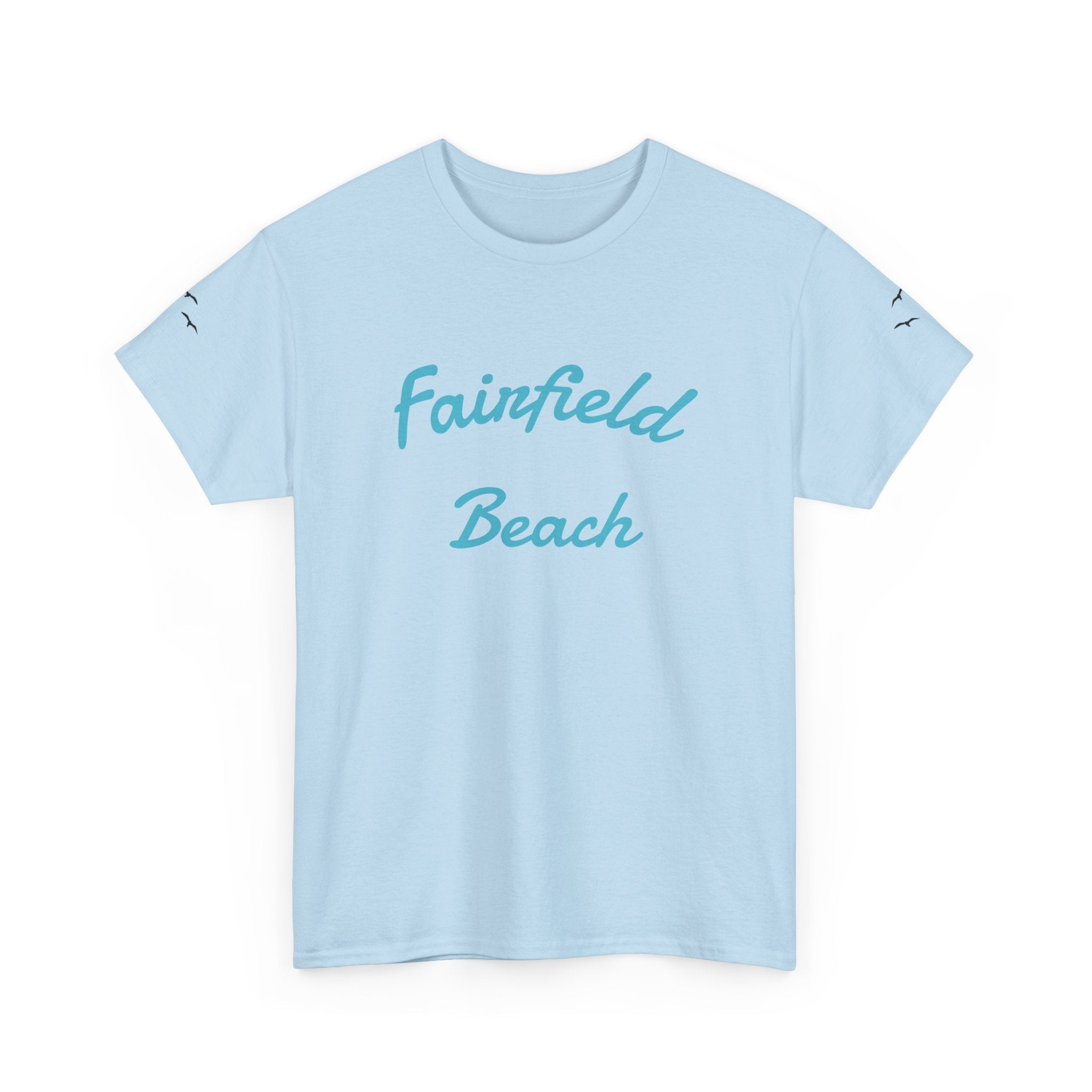 Fairfield Beach Unisex Heavy Cotton Tee, Comfortable Casual T-Shirt, Summer Vibe Shirt, Gifts for Beach Lovers, Relaxed Fit Tee - Etna Gift
