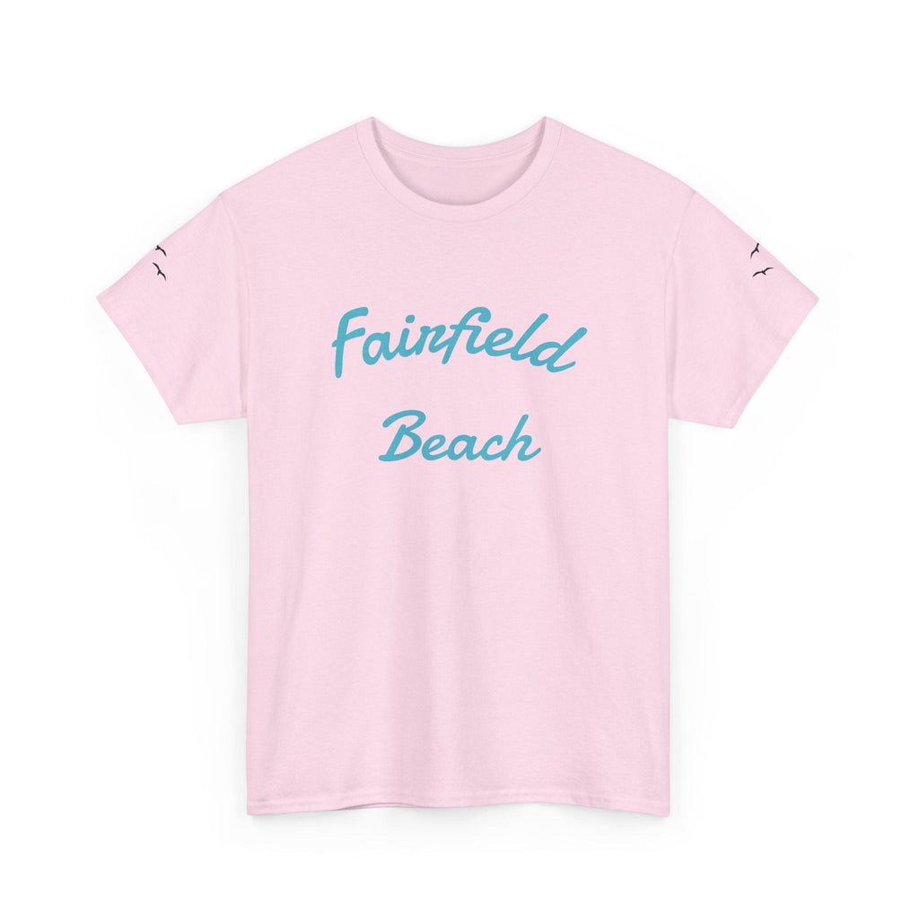Fairfield Beach Unisex Heavy Cotton Tee, Comfortable Casual T-Shirt, Summer Vibe Shirt, Gifts for Beach Lovers, Relaxed Fit Tee - Etna Gift