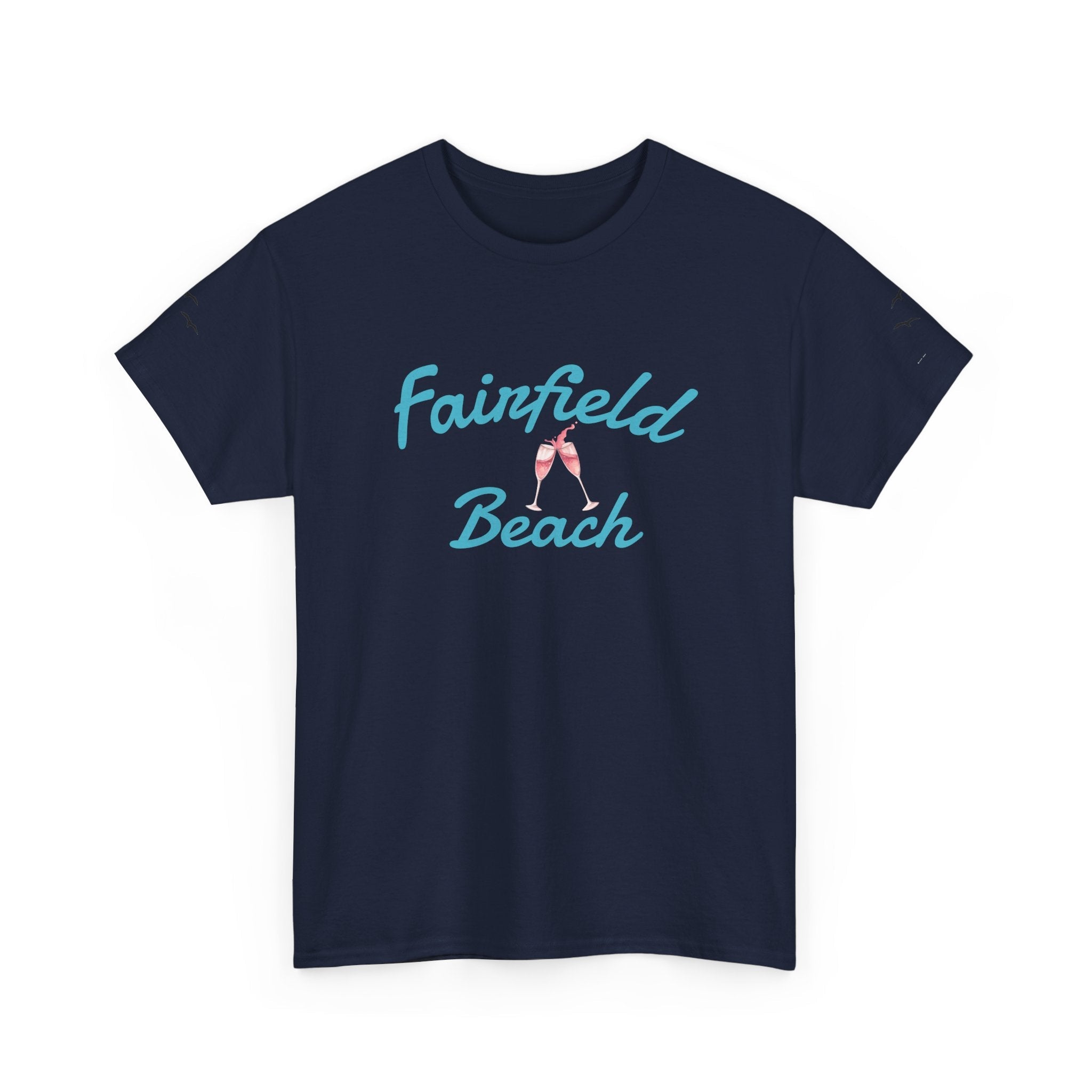 Fairfield Beach Unisex Heavy Cotton Tee, Comfortable Casual T-Shirt, Summer Vibe Shirt, Gifts for Beach Lovers, Relaxed Fit Tee - Etna Gift