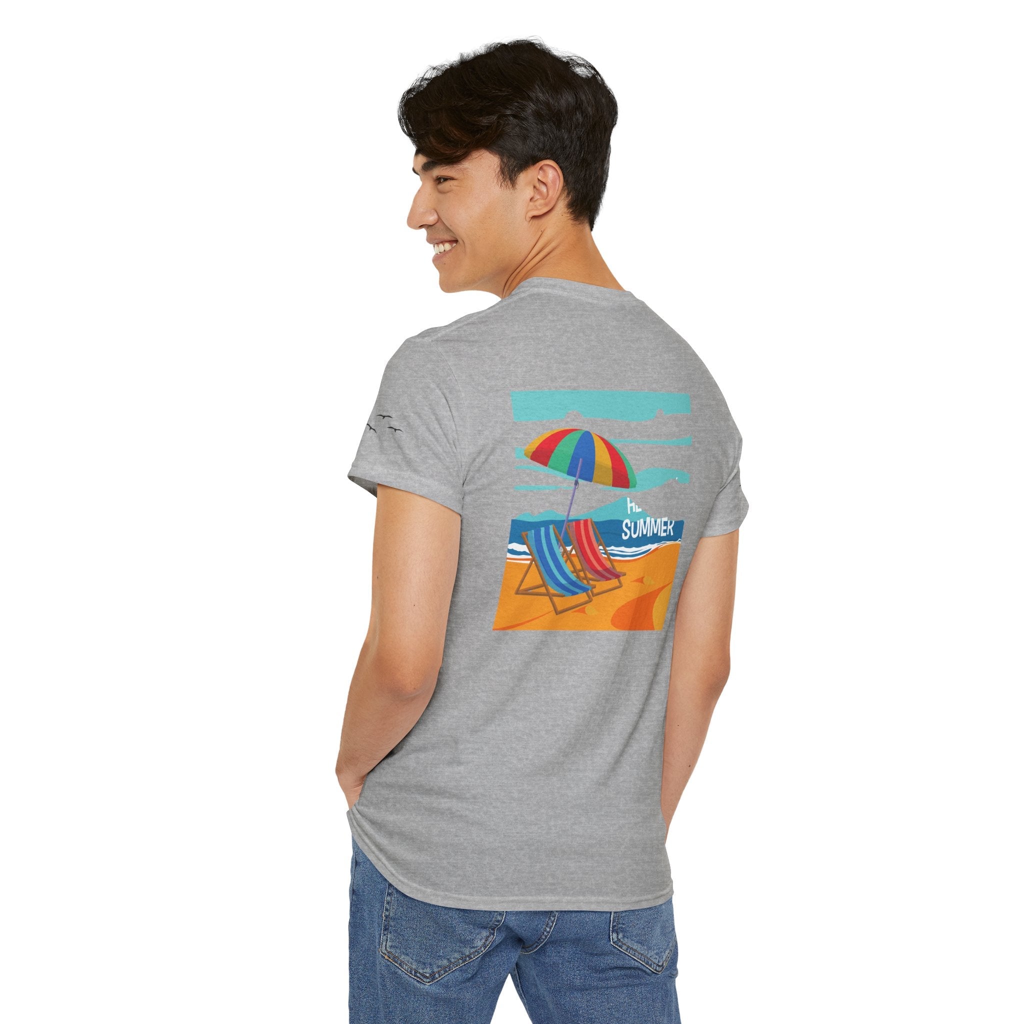 Fairfield Beach Unisex Heavy Cotton Tee, Comfortable Casual T-Shirt, Summer Vibe Shirt, Gifts for Beach Lovers, Relaxed Fit Tee - Etna Gift