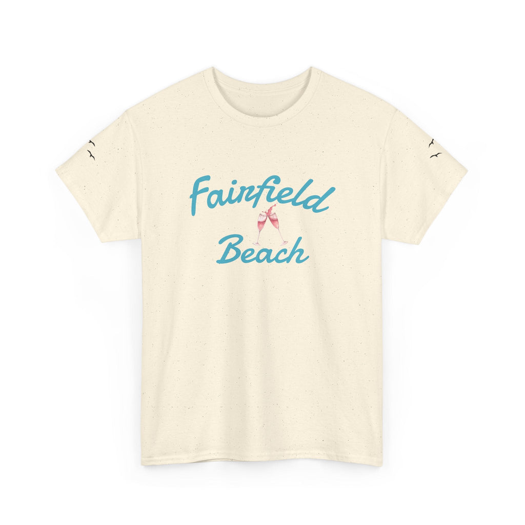 Fairfield Beach Unisex Heavy Cotton Tee, Comfortable Casual T-Shirt, Summer Vibe Shirt, Gifts for Beach Lovers, Relaxed Fit Tee - Etna Gift