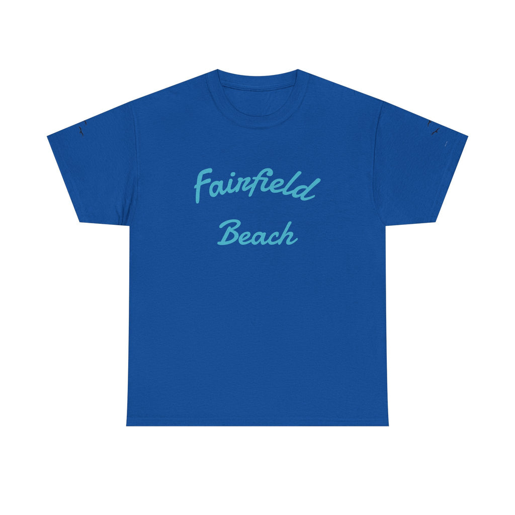 Fairfield Beach Unisex Heavy Cotton Tee, Comfortable Casual T-Shirt, Summer Vibe Shirt, Gifts for Beach Lovers, Relaxed Fit Tee - Etna Gift
