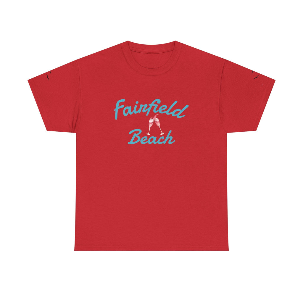 Fairfield Beach Unisex Heavy Cotton Tee, Comfortable Casual T-Shirt, Summer Vibe Shirt, Gifts for Beach Lovers, Relaxed Fit Tee - Etna Gift
