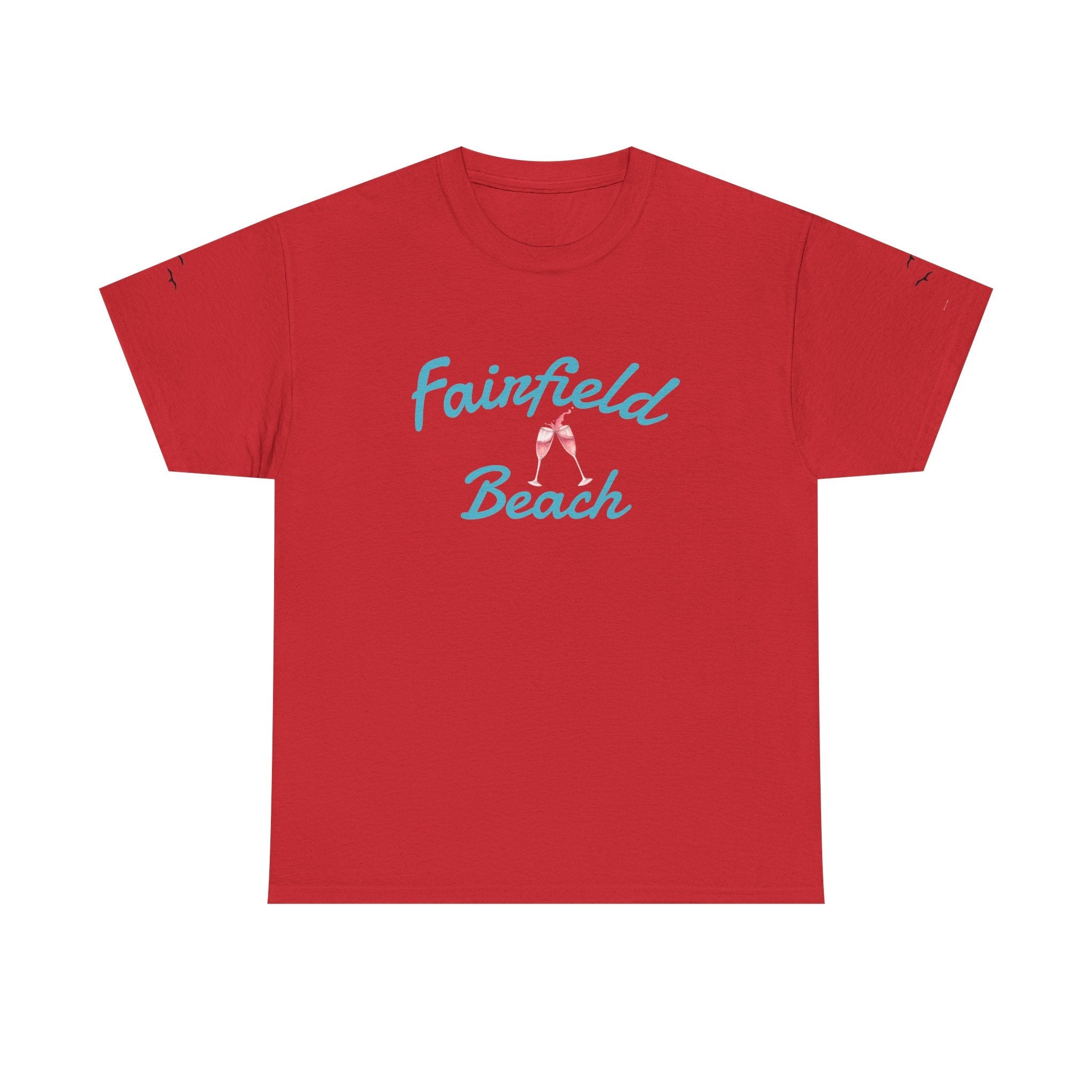 Fairfield Beach Unisex Heavy Cotton Tee, Comfortable Casual T-Shirt, Summer Vibe Shirt, Gifts for Beach Lovers, Relaxed Fit Tee - Etna Gift