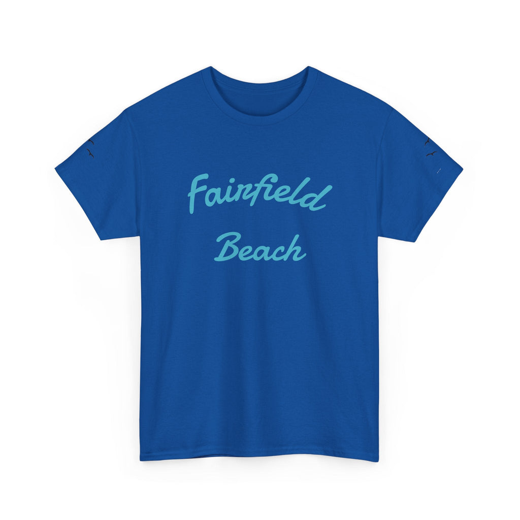 Fairfield Beach Unisex Heavy Cotton Tee, Comfortable Casual T-Shirt, Summer Vibe Shirt, Gifts for Beach Lovers, Relaxed Fit Tee - Etna Gift