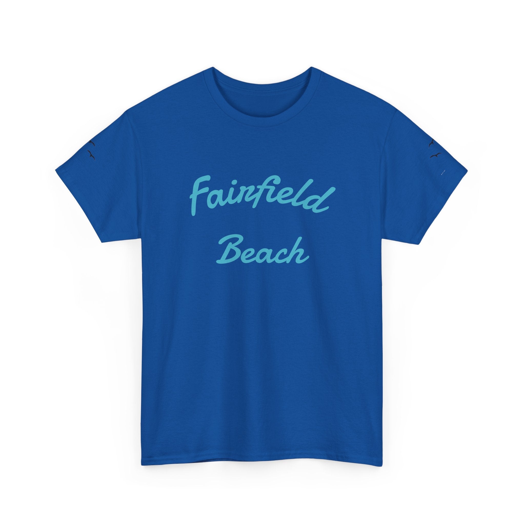 Fairfield Beach Unisex Heavy Cotton Tee, Comfortable Casual T-Shirt, Summer Vibe Shirt, Gifts for Beach Lovers, Relaxed Fit Tee - Etna Gift