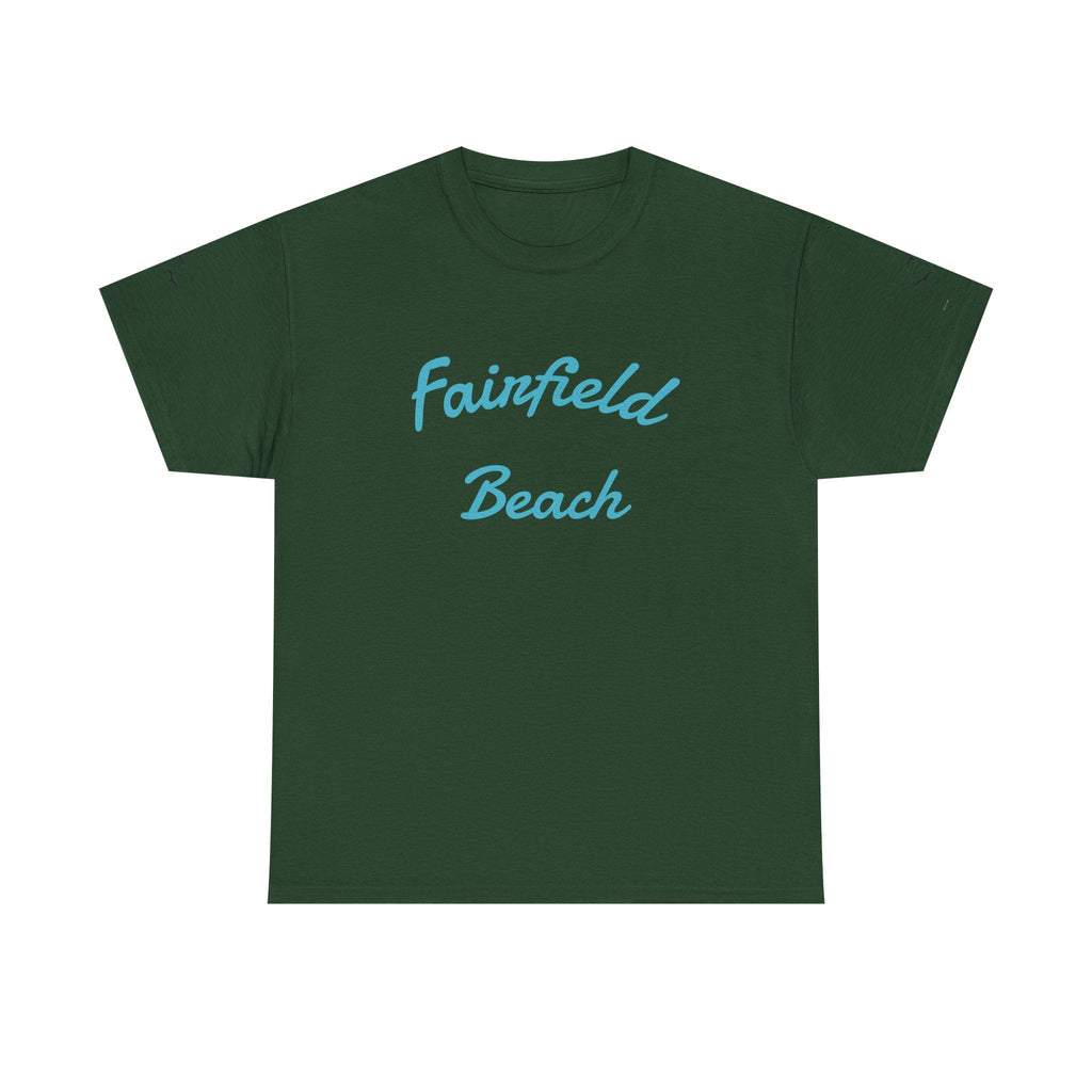 Fairfield Beach Unisex Heavy Cotton Tee, Comfortable Casual T-Shirt, Summer Vibe Shirt, Gifts for Beach Lovers, Relaxed Fit Tee - Etna Gift