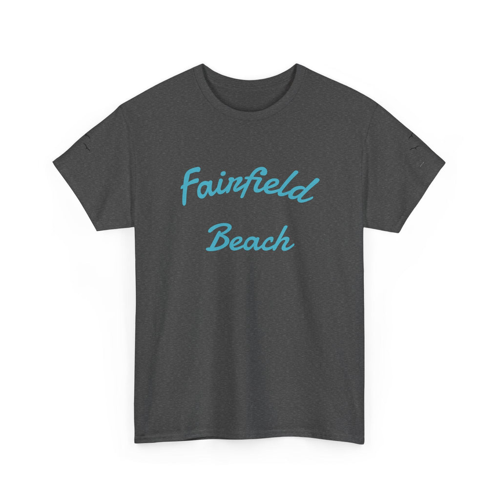 Fairfield Beach Unisex Heavy Cotton Tee, Comfortable Casual T-Shirt, Summer Vibe Shirt, Gifts for Beach Lovers, Relaxed Fit Tee - Etna Gift