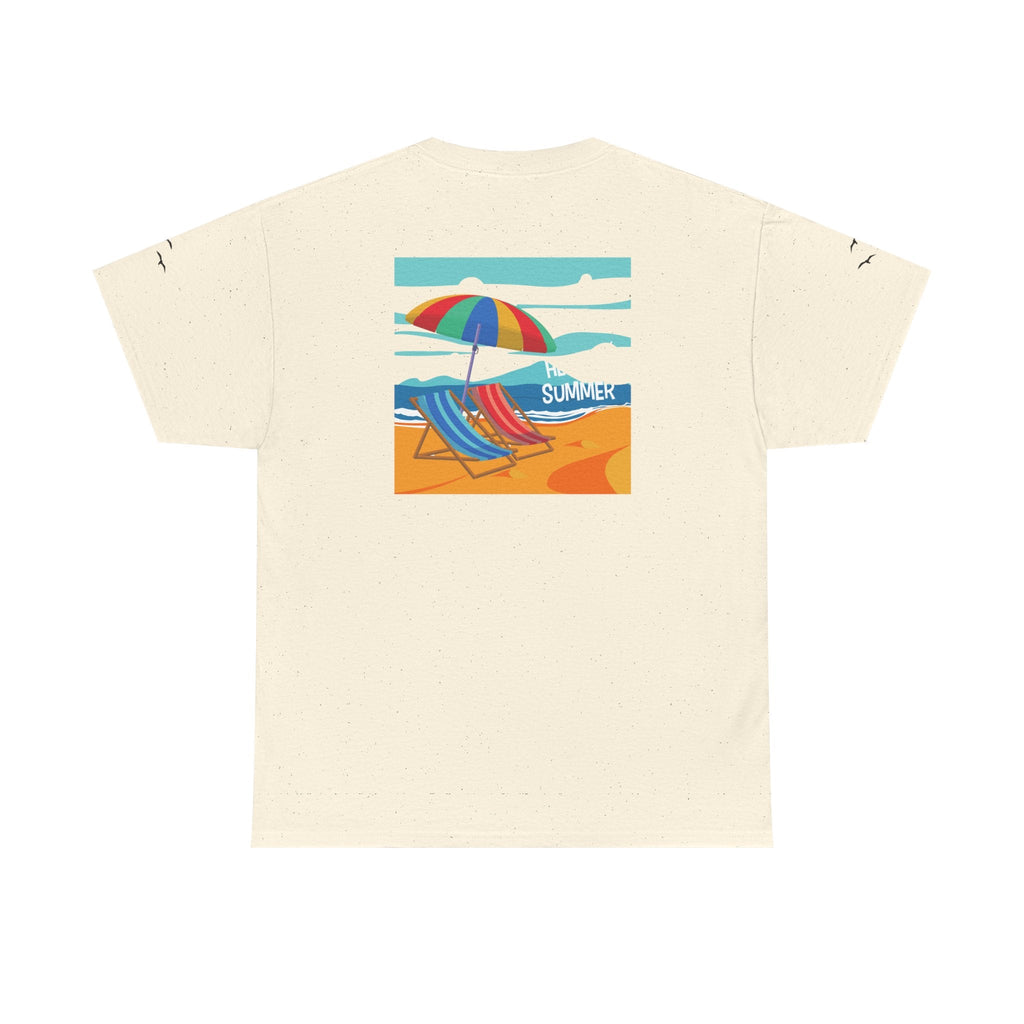 Fairfield Beach Unisex Heavy Cotton Tee, Comfortable Casual T-Shirt, Summer Vibe Shirt, Gifts for Beach Lovers, Relaxed Fit Tee - Etna Gift