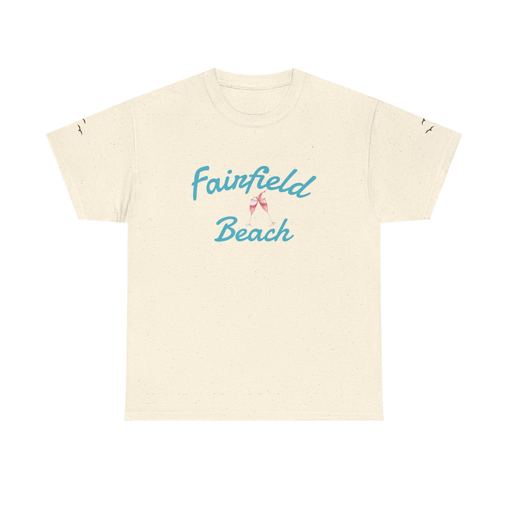 Fairfield Beach Unisex Heavy Cotton Tee, Comfortable Casual T-Shirt, Summer Vibe Shirt, Gifts for Beach Lovers, Relaxed Fit Tee - Etna Gift