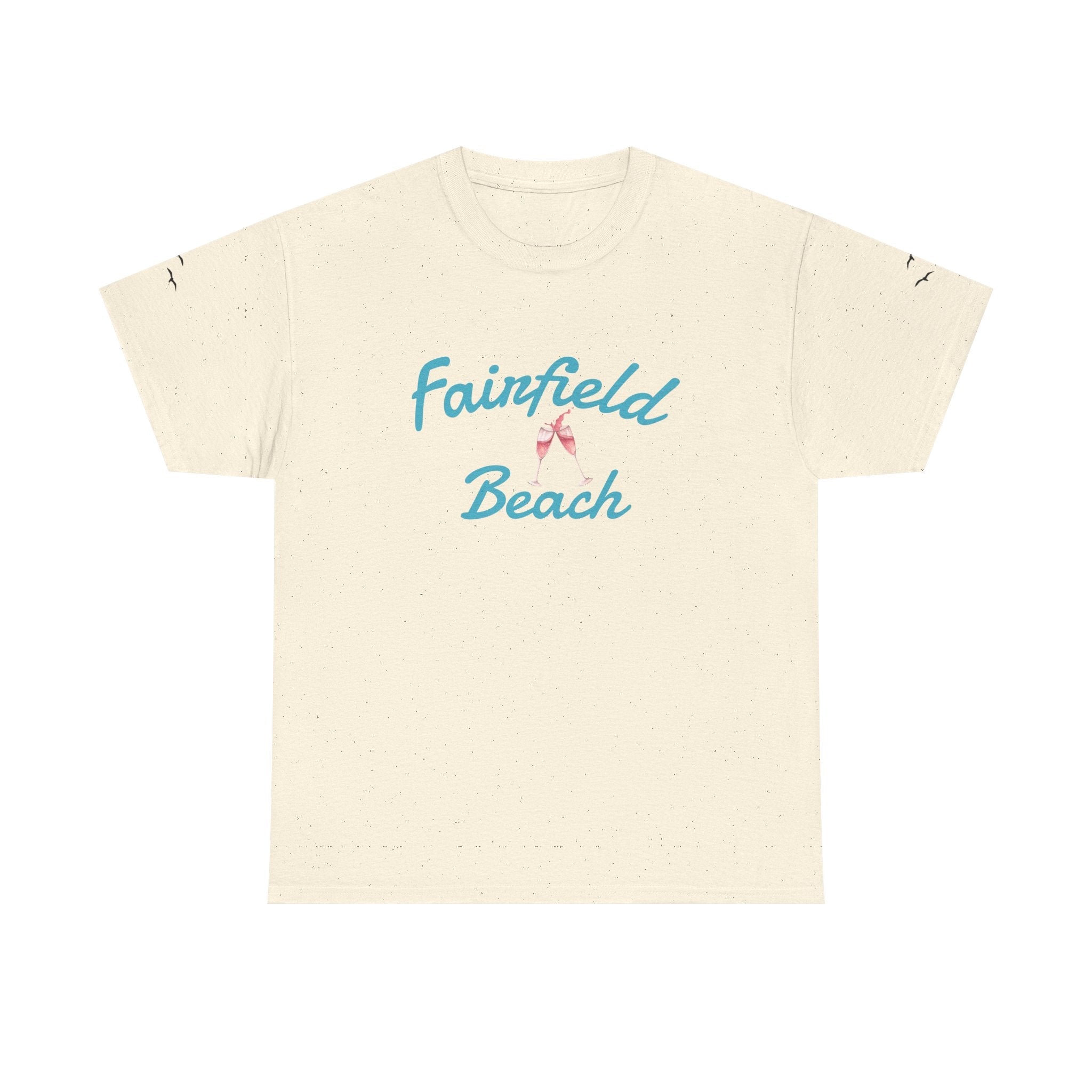Fairfield Beach Unisex Heavy Cotton Tee, Comfortable Casual T-Shirt, Summer Vibe Shirt, Gifts for Beach Lovers, Relaxed Fit Tee - Etna Gift