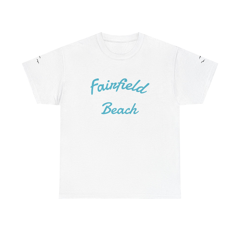 Fairfield Beach Unisex Heavy Cotton Tee, Comfortable Casual T-Shirt, Summer Vibe Shirt, Gifts for Beach Lovers, Relaxed Fit Tee - Etna Gift
