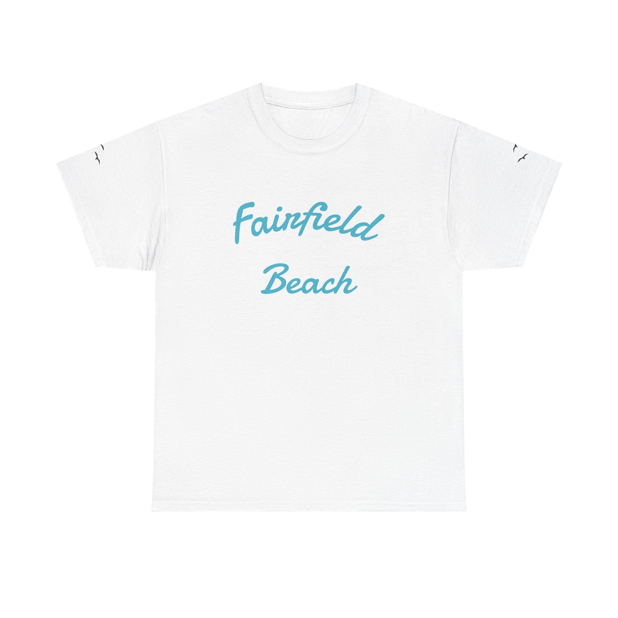 Fairfield Beach Unisex Heavy Cotton Tee, Comfortable Casual T-Shirt, Summer Vibe Shirt, Gifts for Beach Lovers, Relaxed Fit Tee - Etna Gift