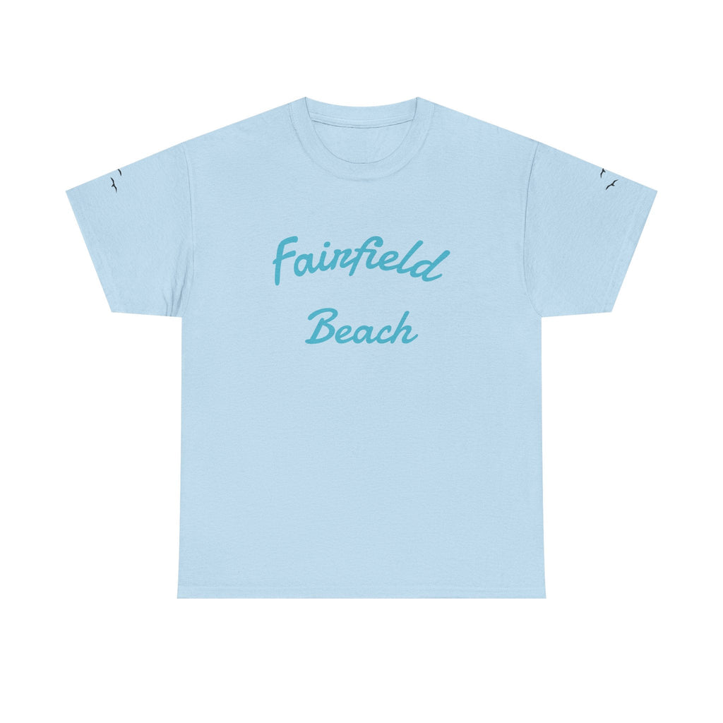 Fairfield Beach Unisex Heavy Cotton Tee, Comfortable Casual T-Shirt, Summer Vibe Shirt, Gifts for Beach Lovers, Relaxed Fit Tee - Etna Gift