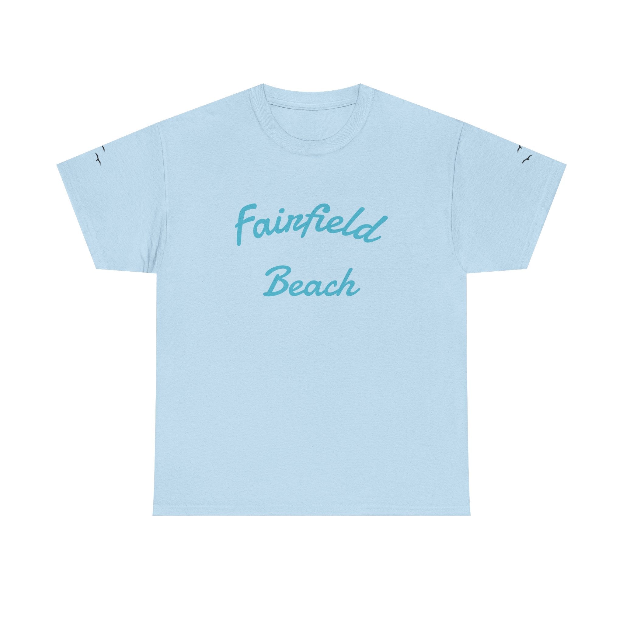 Fairfield Beach Unisex Heavy Cotton Tee, Comfortable Casual T-Shirt, Summer Vibe Shirt, Gifts for Beach Lovers, Relaxed Fit Tee - Etna Gift