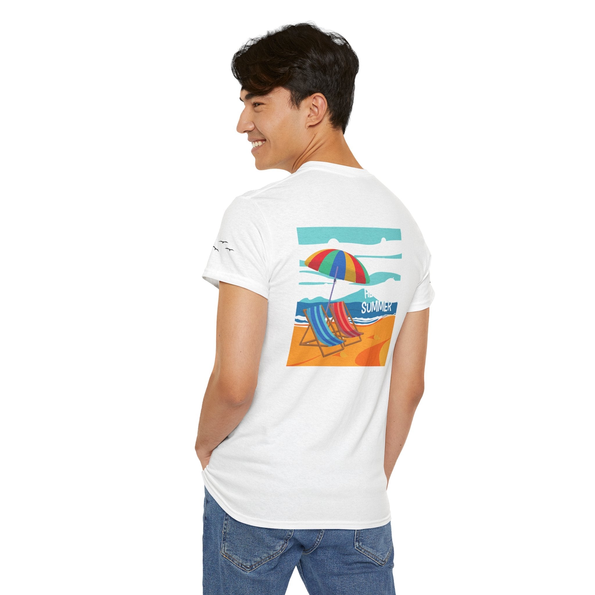 Fairfield Beach Unisex Heavy Cotton Tee, Comfortable Casual T-Shirt, Summer Vibe Shirt, Gifts for Beach Lovers, Relaxed Fit Tee - Etna Gift