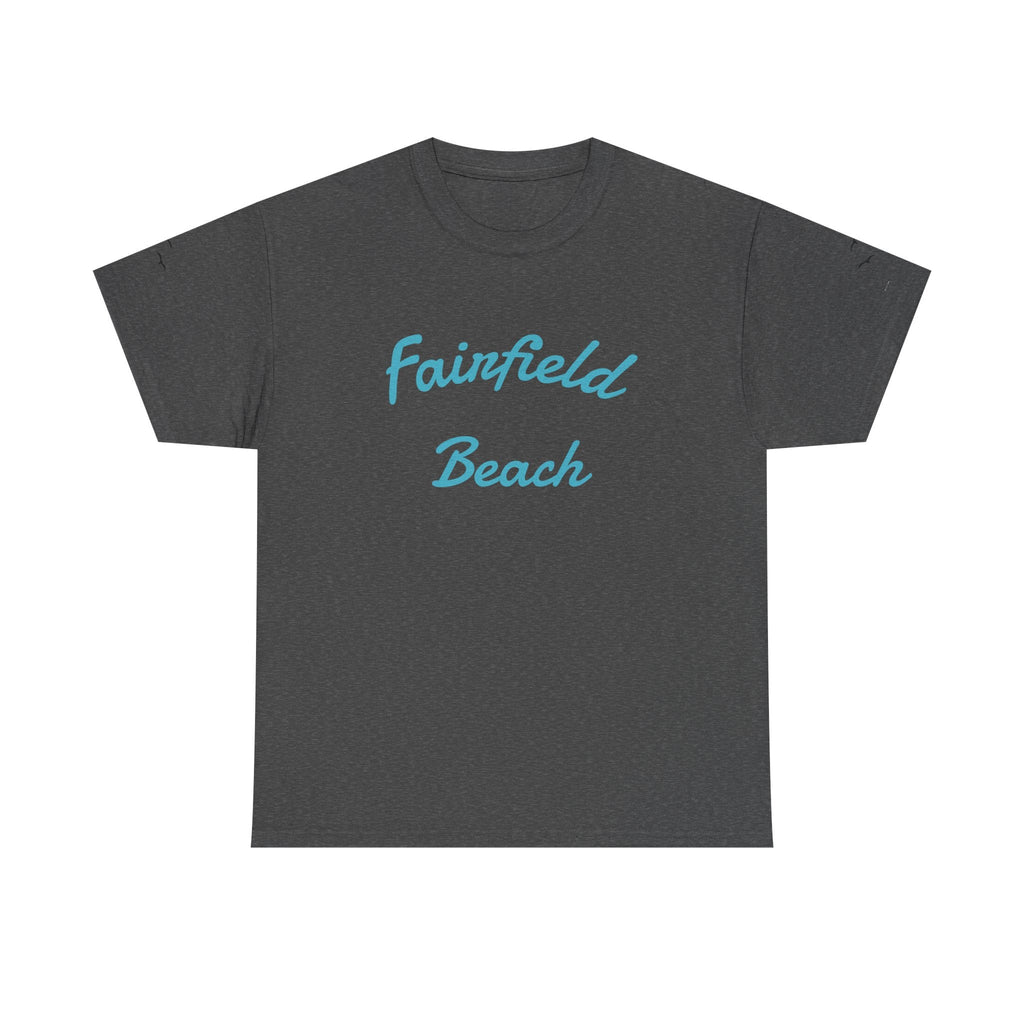 Fairfield Beach Unisex Heavy Cotton Tee, Comfortable Casual T-Shirt, Summer Vibe Shirt, Gifts for Beach Lovers, Relaxed Fit Tee - Etna Gift