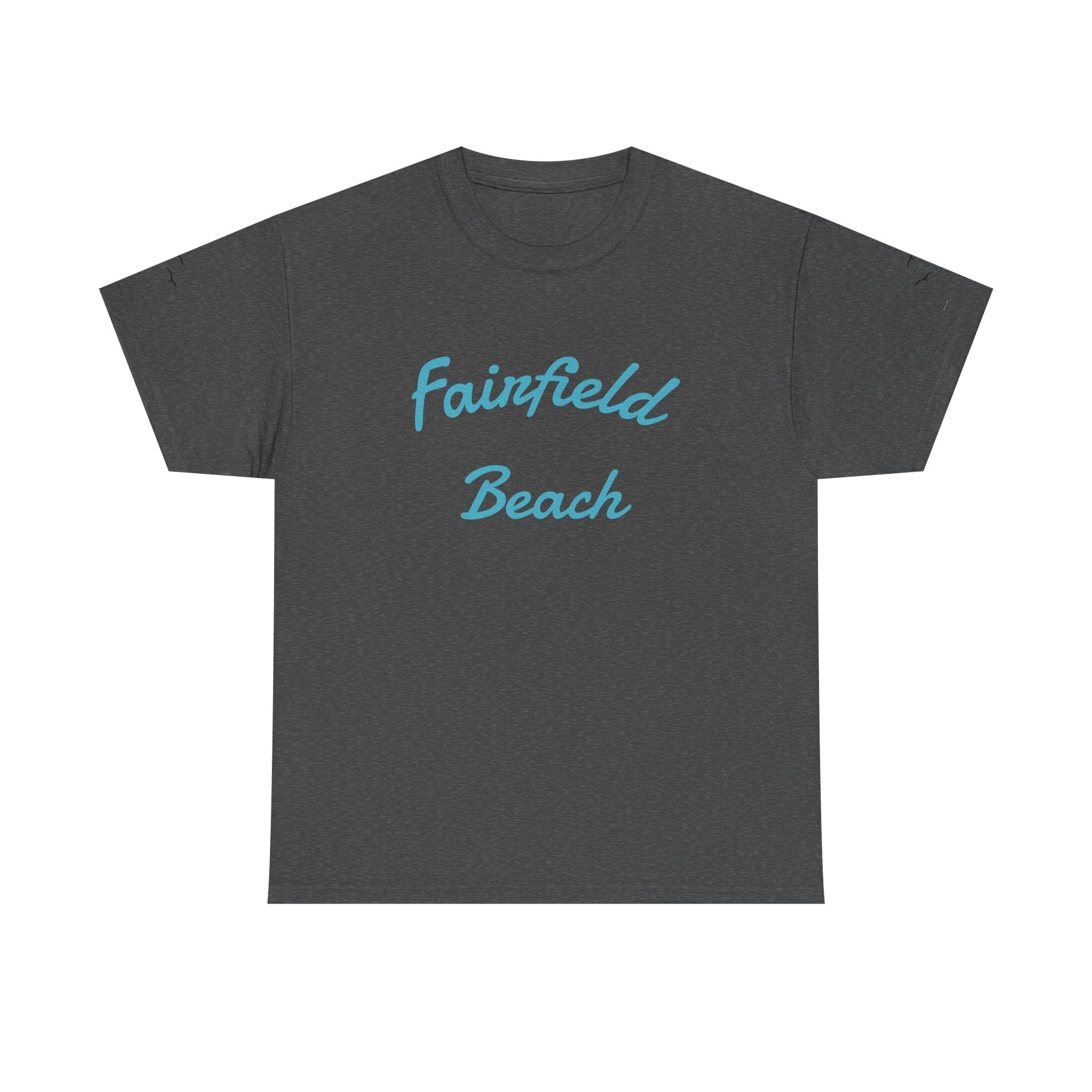 Fairfield Beach Unisex Heavy Cotton Tee, Comfortable Casual T-Shirt, Summer Vibe Shirt, Gifts for Beach Lovers, Relaxed Fit Tee - Etna Gift