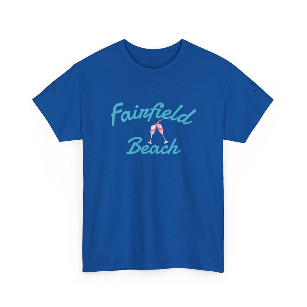 Fairfield Beach Unisex Heavy Cotton Tee, Comfortable Casual T-Shirt, Summer Vibe Shirt, Gifts for Beach Lovers, Relaxed Fit Tee - Etna Gift