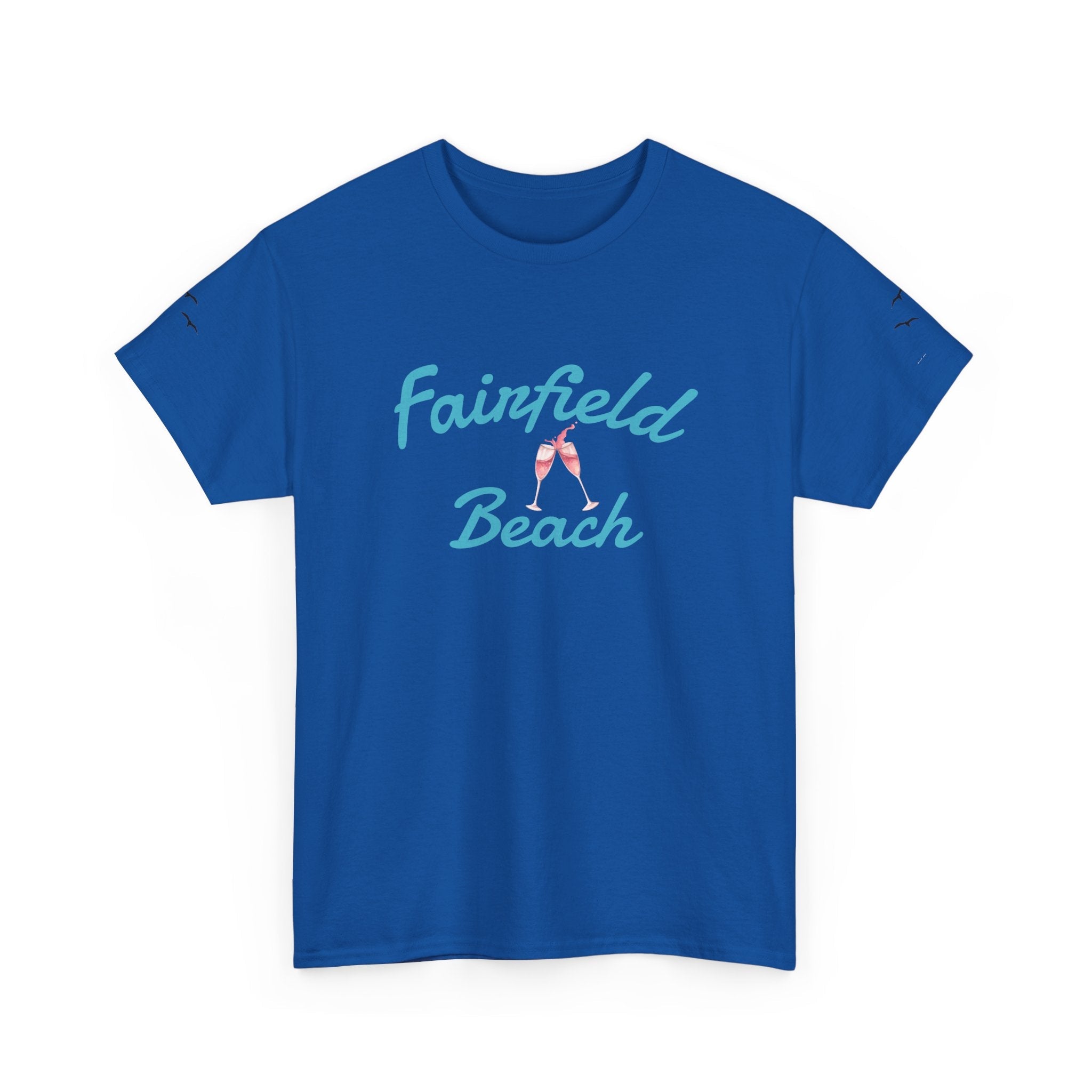 Fairfield Beach Unisex Heavy Cotton Tee, Comfortable Casual T-Shirt, Summer Vibe Shirt, Gifts for Beach Lovers, Relaxed Fit Tee - Etna Gift