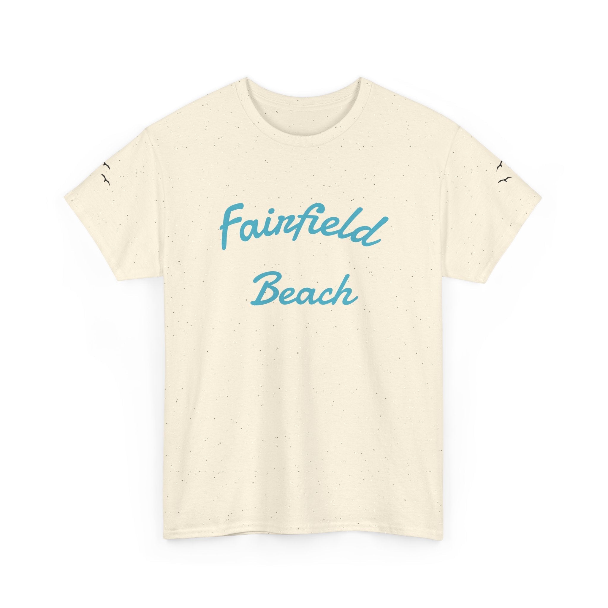 Fairfield Beach Unisex Heavy Cotton Tee, Comfortable Casual T-Shirt, Summer Vibe Shirt, Gifts for Beach Lovers, Relaxed Fit Tee - Etna Gift