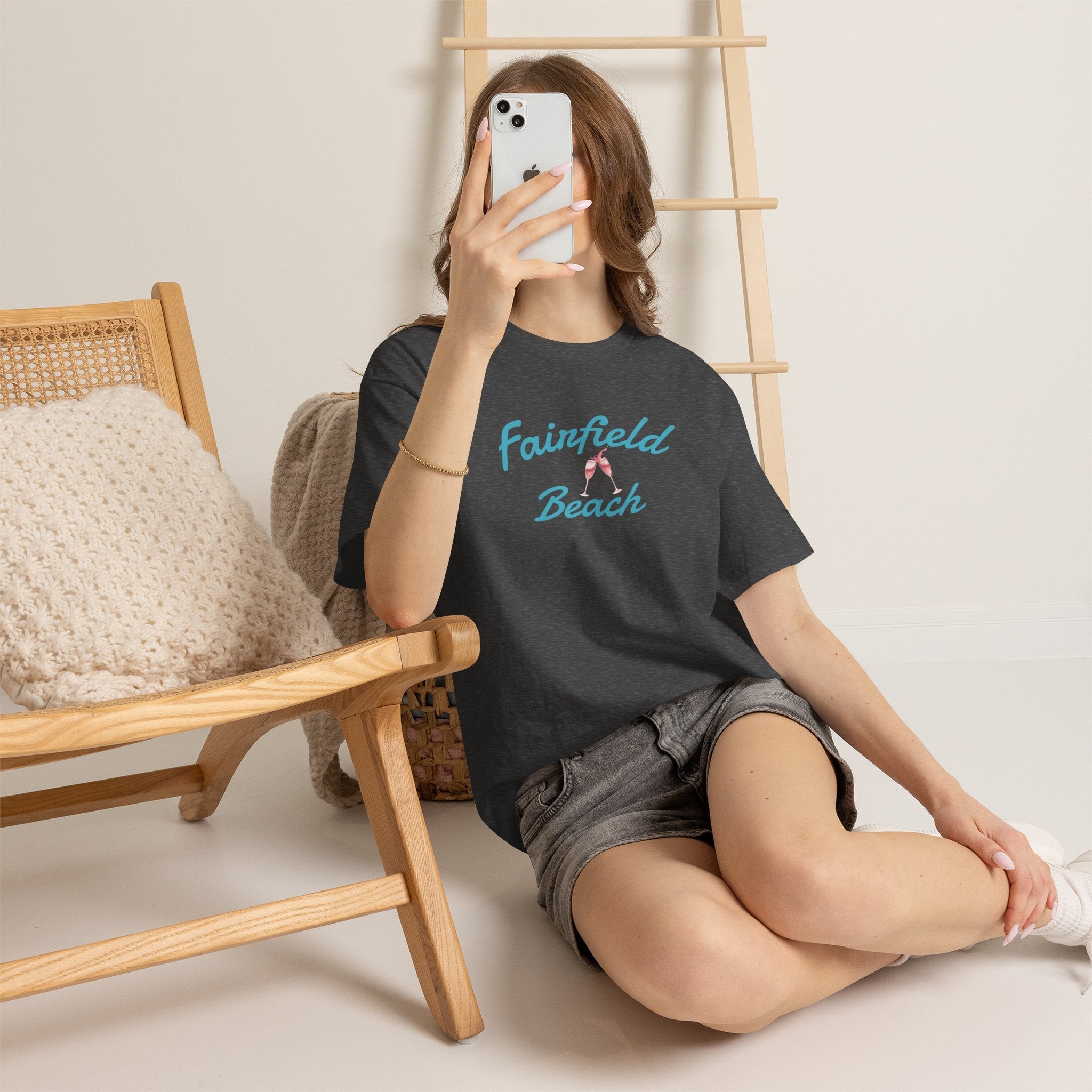 Fairfield Beach Unisex Heavy Cotton Tee, Comfortable Casual T-Shirt, Summer Vibe Shirt, Gifts for Beach Lovers, Relaxed Fit Tee - Etna Gift