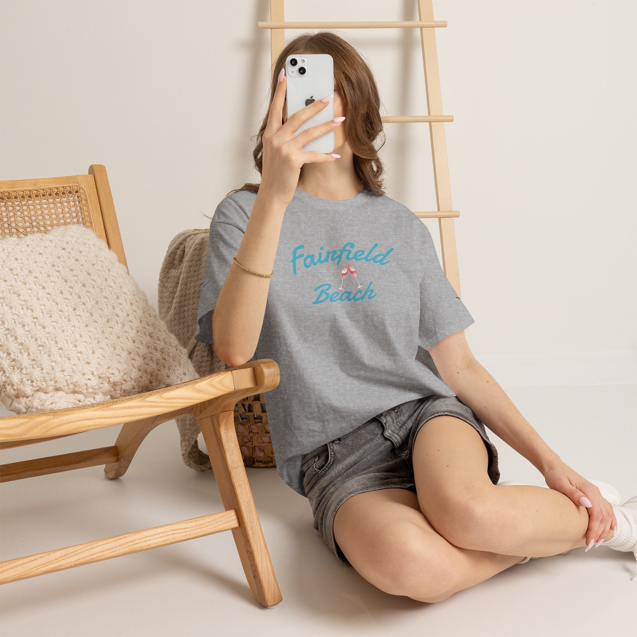 Fairfield Beach Unisex Heavy Cotton Tee, Comfortable Casual T-Shirt, Summer Vibe Shirt, Gifts for Beach Lovers, Relaxed Fit Tee - Etna Gift