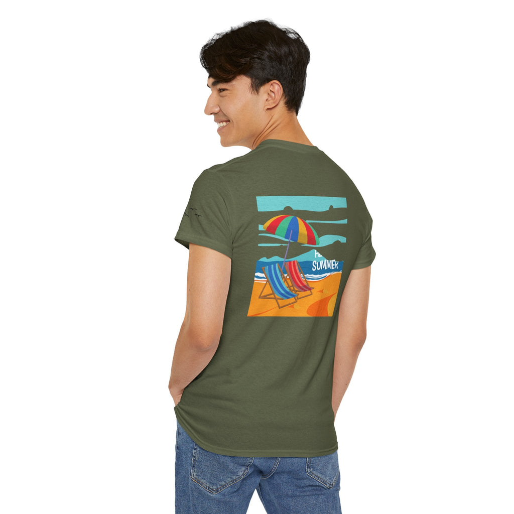 Fairfield Beach Unisex Heavy Cotton Tee, Comfortable Casual T-Shirt, Summer Vibe Shirt, Gifts for Beach Lovers, Relaxed Fit Tee - Etna Gift