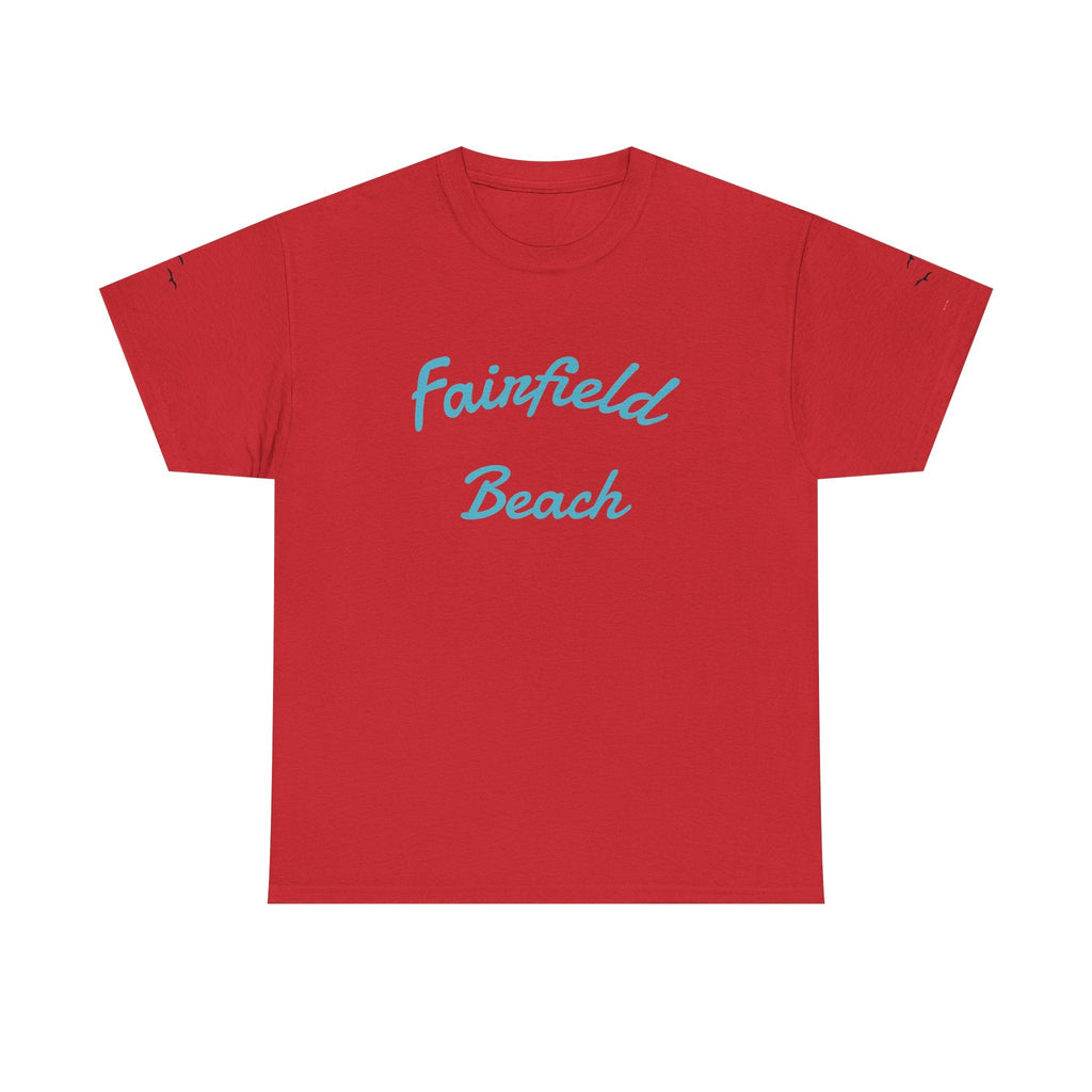 Fairfield Beach Unisex Heavy Cotton Tee, Comfortable Casual T-Shirt, Summer Vibe Shirt, Gifts for Beach Lovers, Relaxed Fit Tee - Etna Gift
