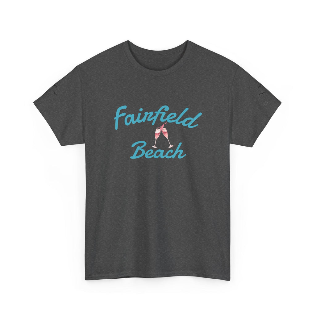 Fairfield Beach Unisex Heavy Cotton Tee, Comfortable Casual T-Shirt, Summer Vibe Shirt, Gifts for Beach Lovers, Relaxed Fit Tee - Etna Gift