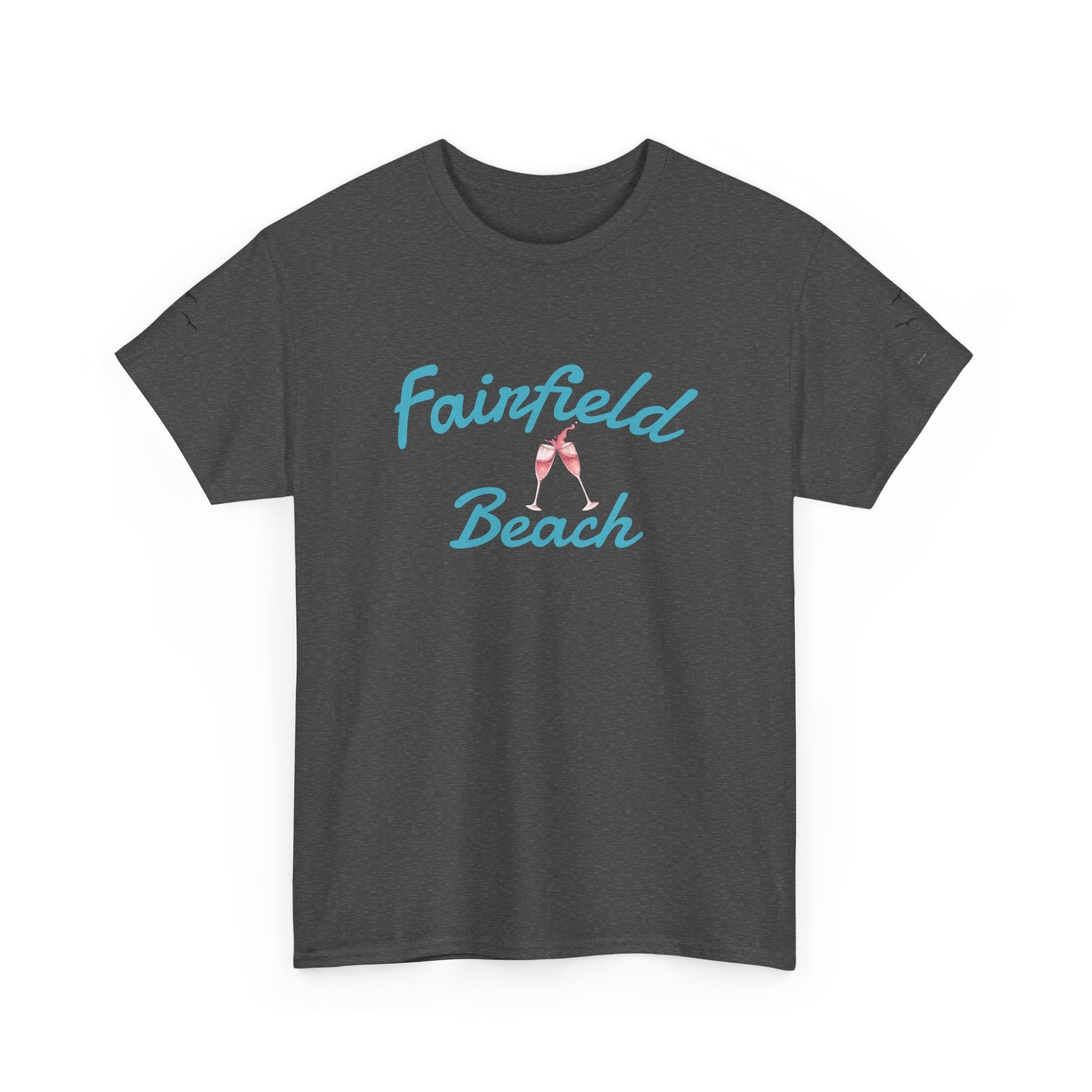 Fairfield Beach Unisex Heavy Cotton Tee, Comfortable Casual T-Shirt, Summer Vibe Shirt, Gifts for Beach Lovers, Relaxed Fit Tee - Etna Gift