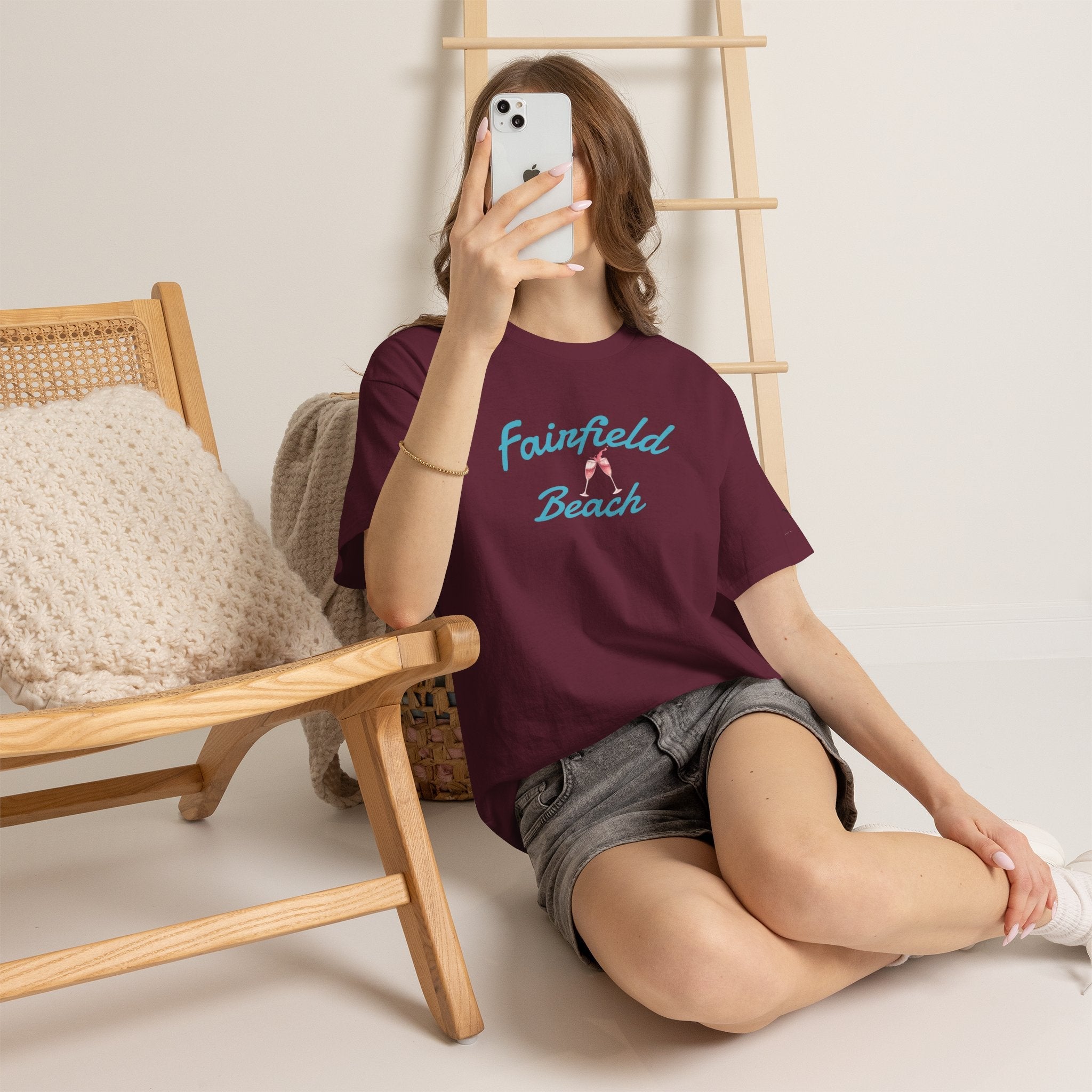 Fairfield Beach Unisex Heavy Cotton Tee, Comfortable Casual T-Shirt, Summer Vibe Shirt, Gifts for Beach Lovers, Relaxed Fit Tee - Etna Gift