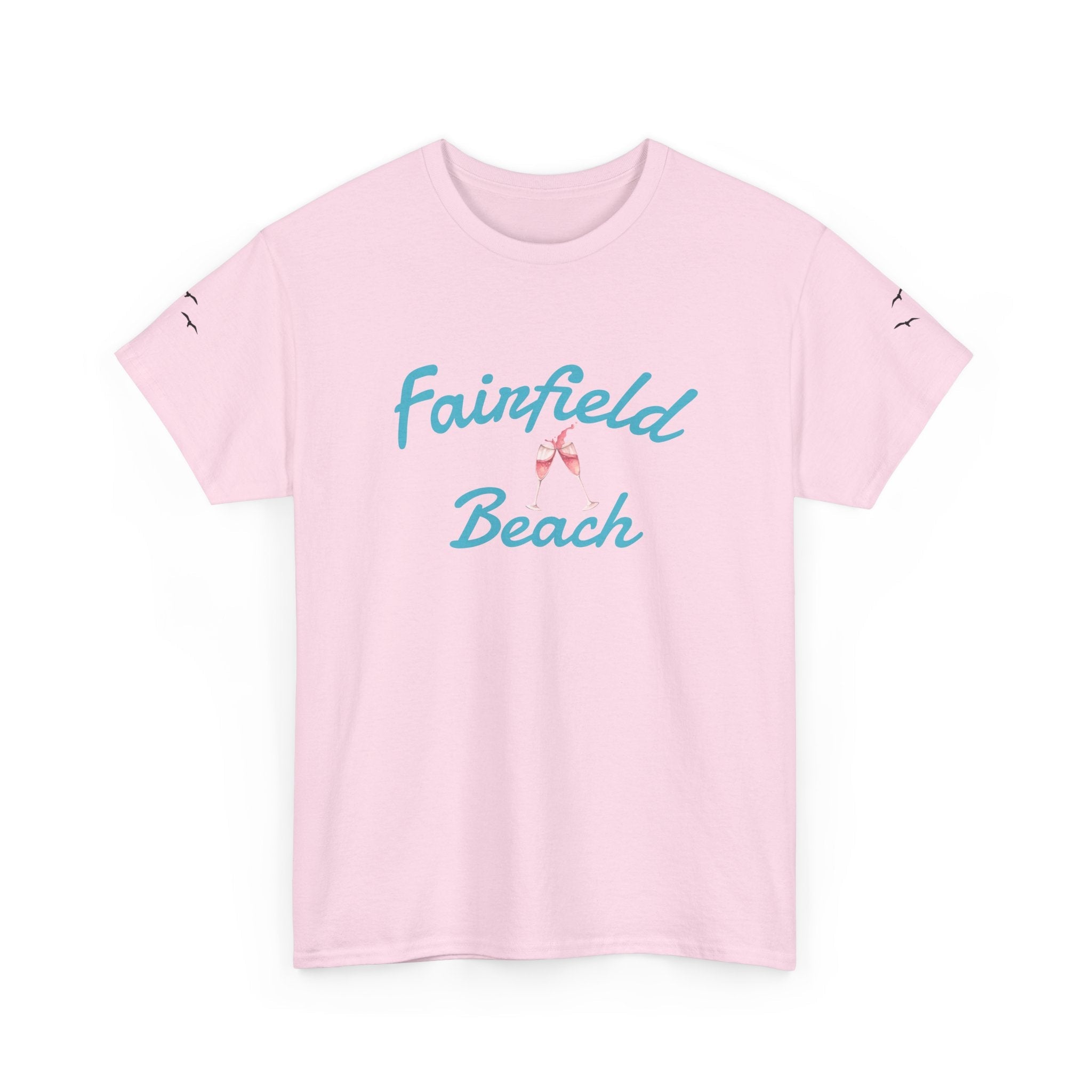 Fairfield Beach Unisex Heavy Cotton Tee, Comfortable Casual T-Shirt, Summer Vibe Shirt, Gifts for Beach Lovers, Relaxed Fit Tee - Etna Gift