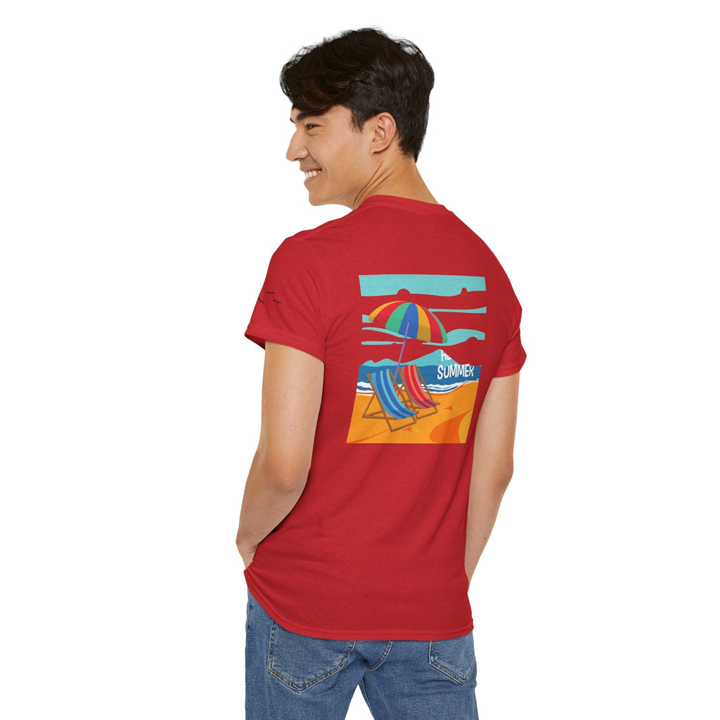 Fairfield Beach Unisex Heavy Cotton Tee, Comfortable Casual T-Shirt, Summer Vibe Shirt, Gifts for Beach Lovers, Relaxed Fit Tee - Etna Gift