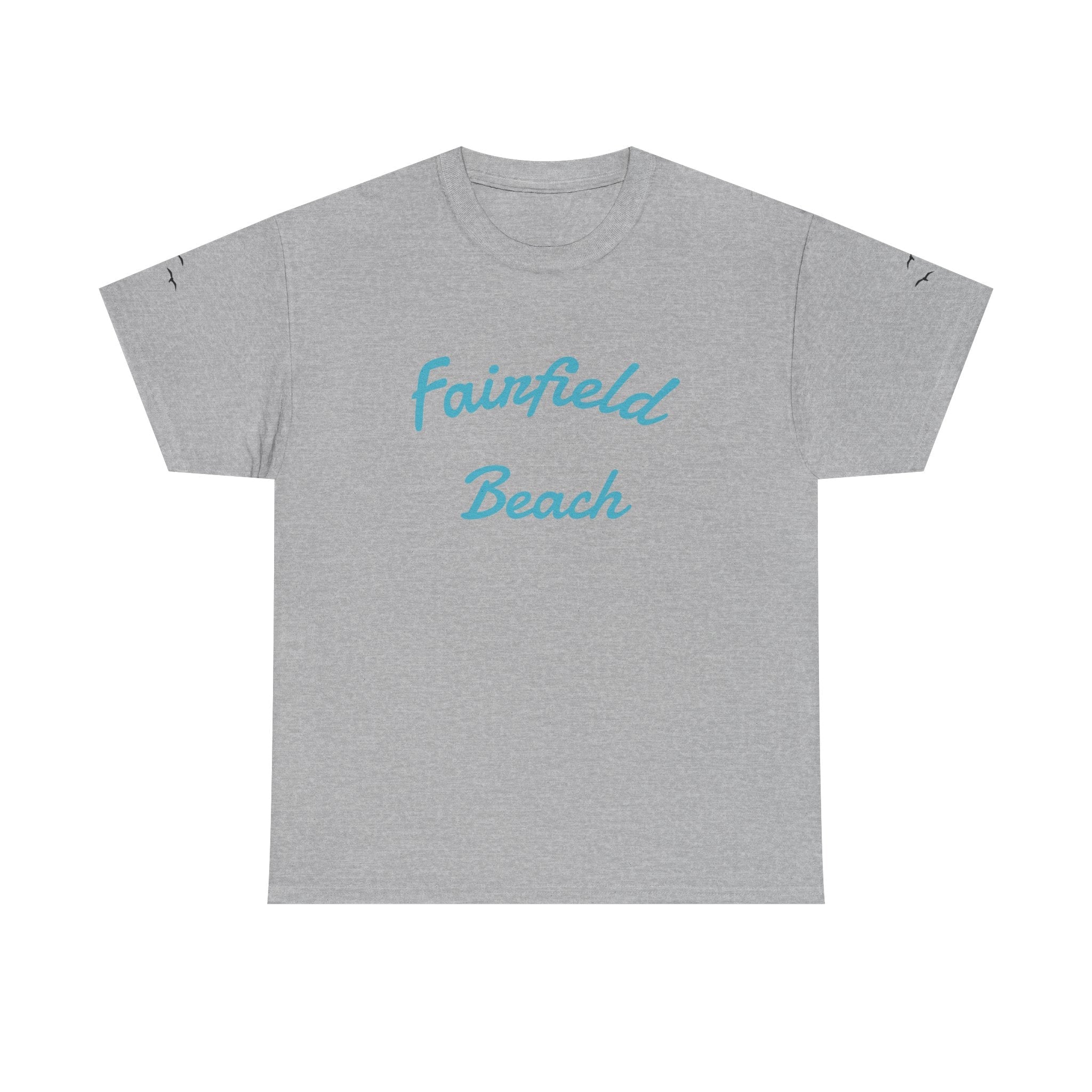 Fairfield Beach Unisex Heavy Cotton Tee, Comfortable Casual T-Shirt, Summer Vibe Shirt, Gifts for Beach Lovers, Relaxed Fit Tee - Etna Gift