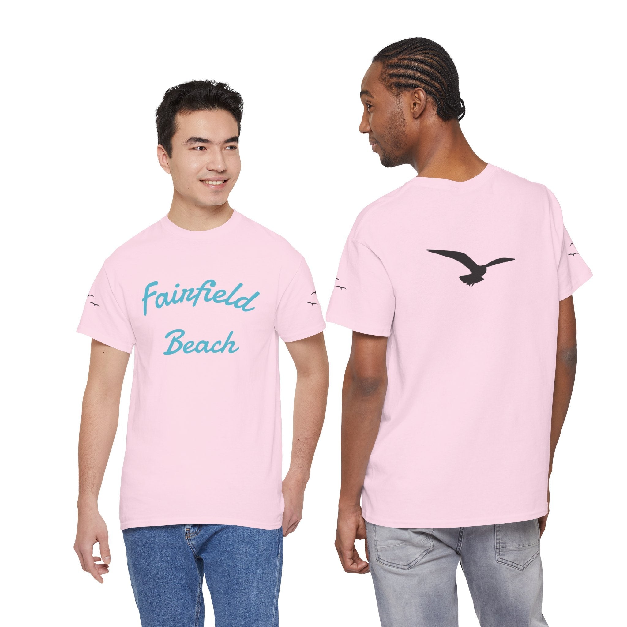 Fairfield Beach Unisex Heavy Cotton Tee, Comfortable Casual T-Shirt, Summer Vibe Shirt, Gifts for Beach Lovers, Relaxed Fit Tee - Etna Gift