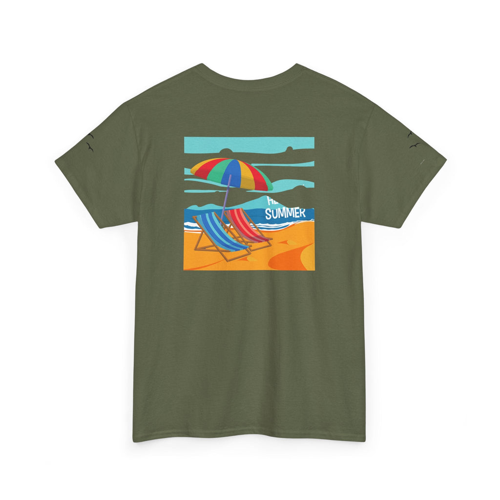 Fairfield Beach Unisex Heavy Cotton Tee, Comfortable Casual T-Shirt, Summer Vibe Shirt, Gifts for Beach Lovers, Relaxed Fit Tee - Etna Gift