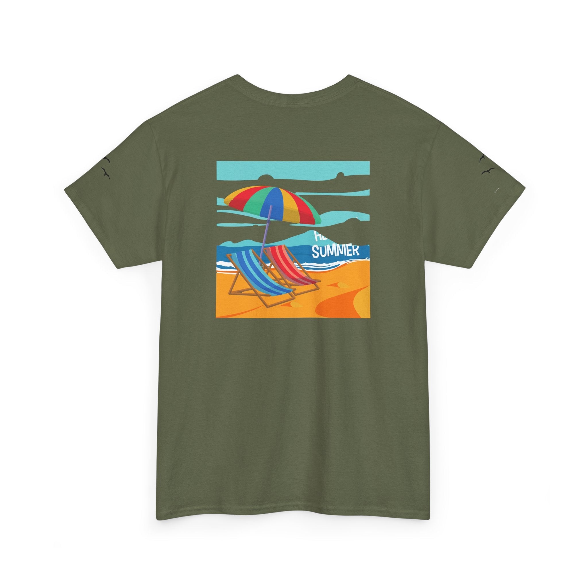Fairfield Beach Unisex Heavy Cotton Tee, Comfortable Casual T-Shirt, Summer Vibe Shirt, Gifts for Beach Lovers, Relaxed Fit Tee - Etna Gift
