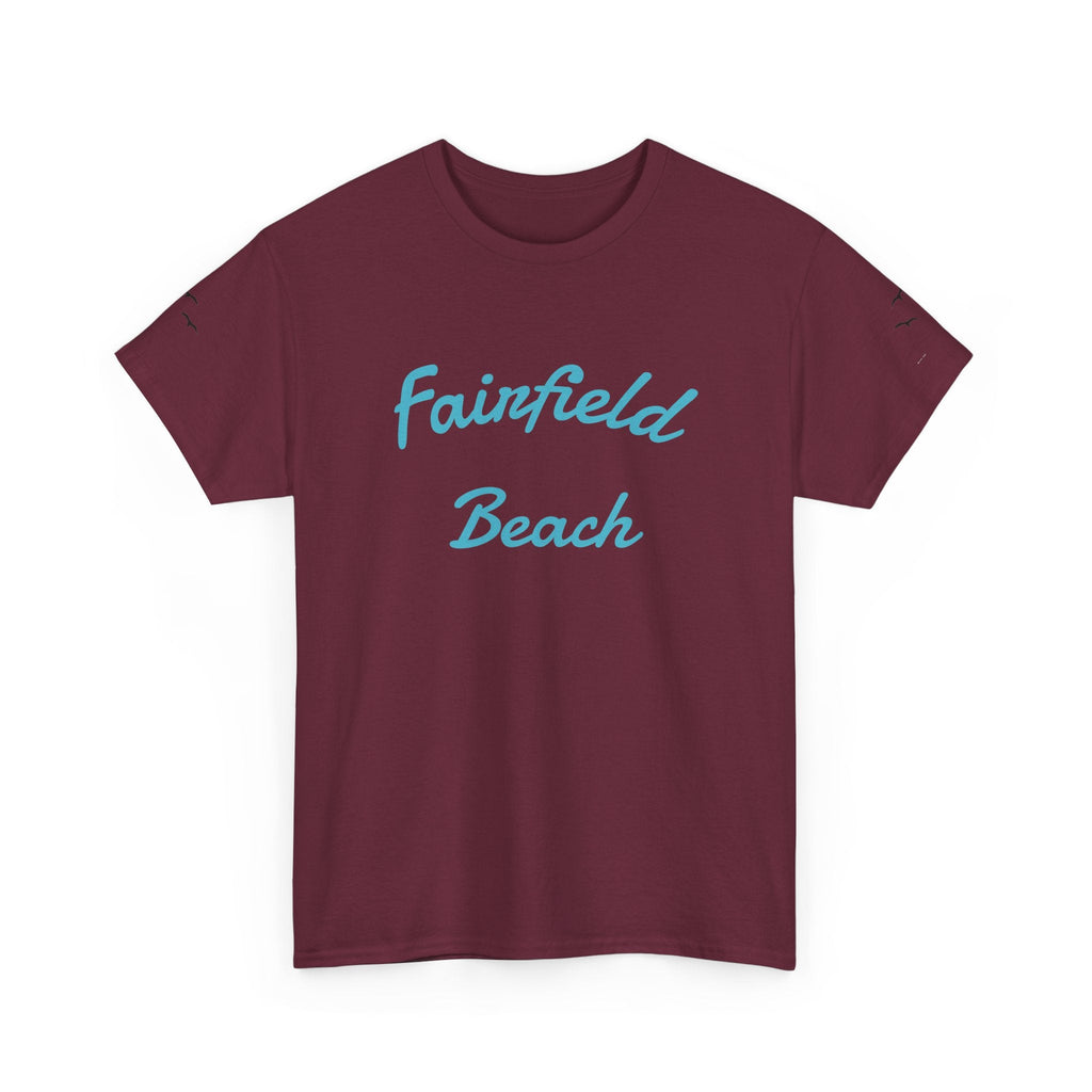 Fairfield Beach Unisex Heavy Cotton Tee, Comfortable Casual T-Shirt, Summer Vibe Shirt, Gifts for Beach Lovers, Relaxed Fit Tee - Etna Gift