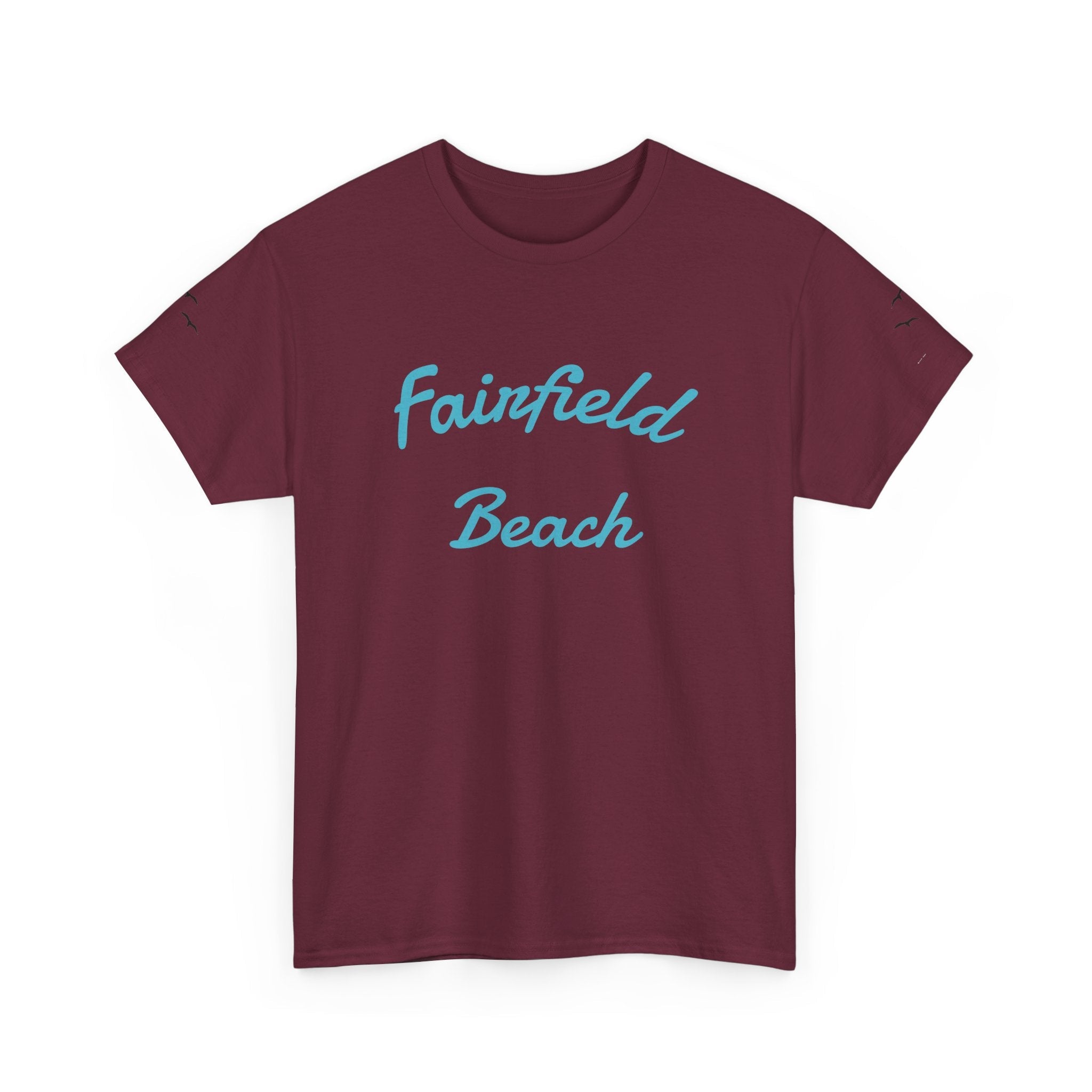 Fairfield Beach Unisex Heavy Cotton Tee, Comfortable Casual T-Shirt, Summer Vibe Shirt, Gifts for Beach Lovers, Relaxed Fit Tee - Etna Gift