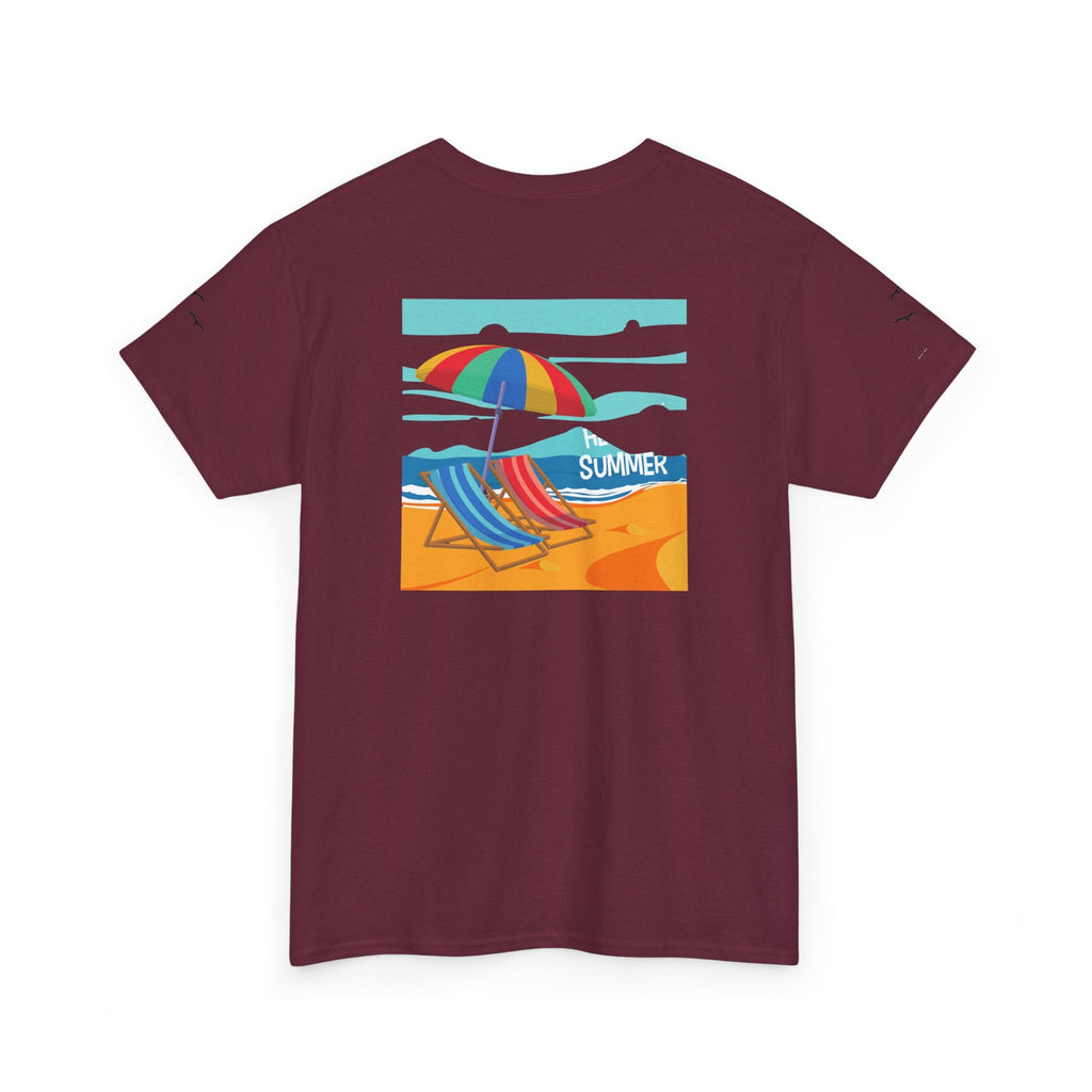 Fairfield Beach Unisex Heavy Cotton Tee, Comfortable Casual T-Shirt, Summer Vibe Shirt, Gifts for Beach Lovers, Relaxed Fit Tee - Etna Gift