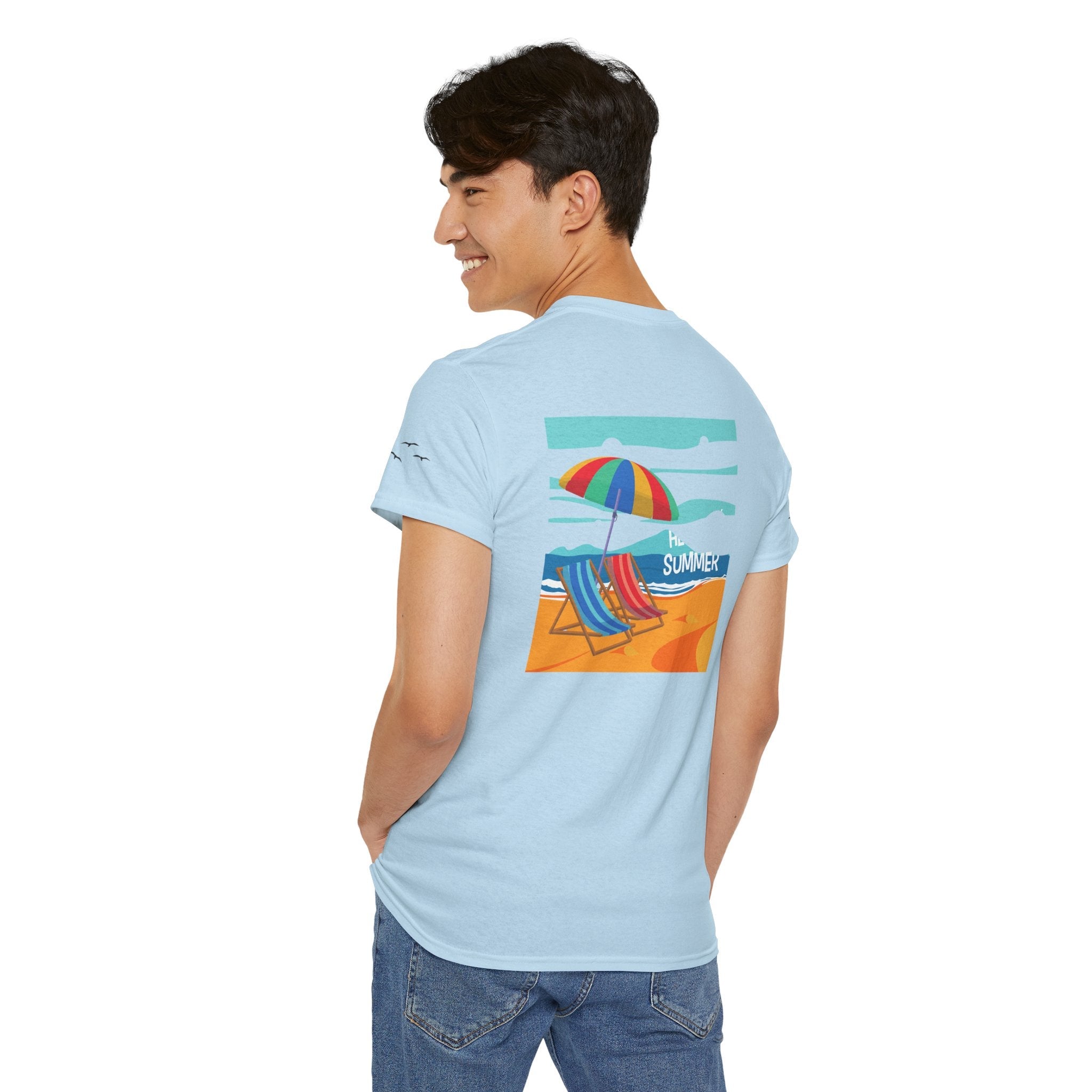 Fairfield Beach Unisex Heavy Cotton Tee, Comfortable Casual T-Shirt, Summer Vibe Shirt, Gifts for Beach Lovers, Relaxed Fit Tee - Etna Gift